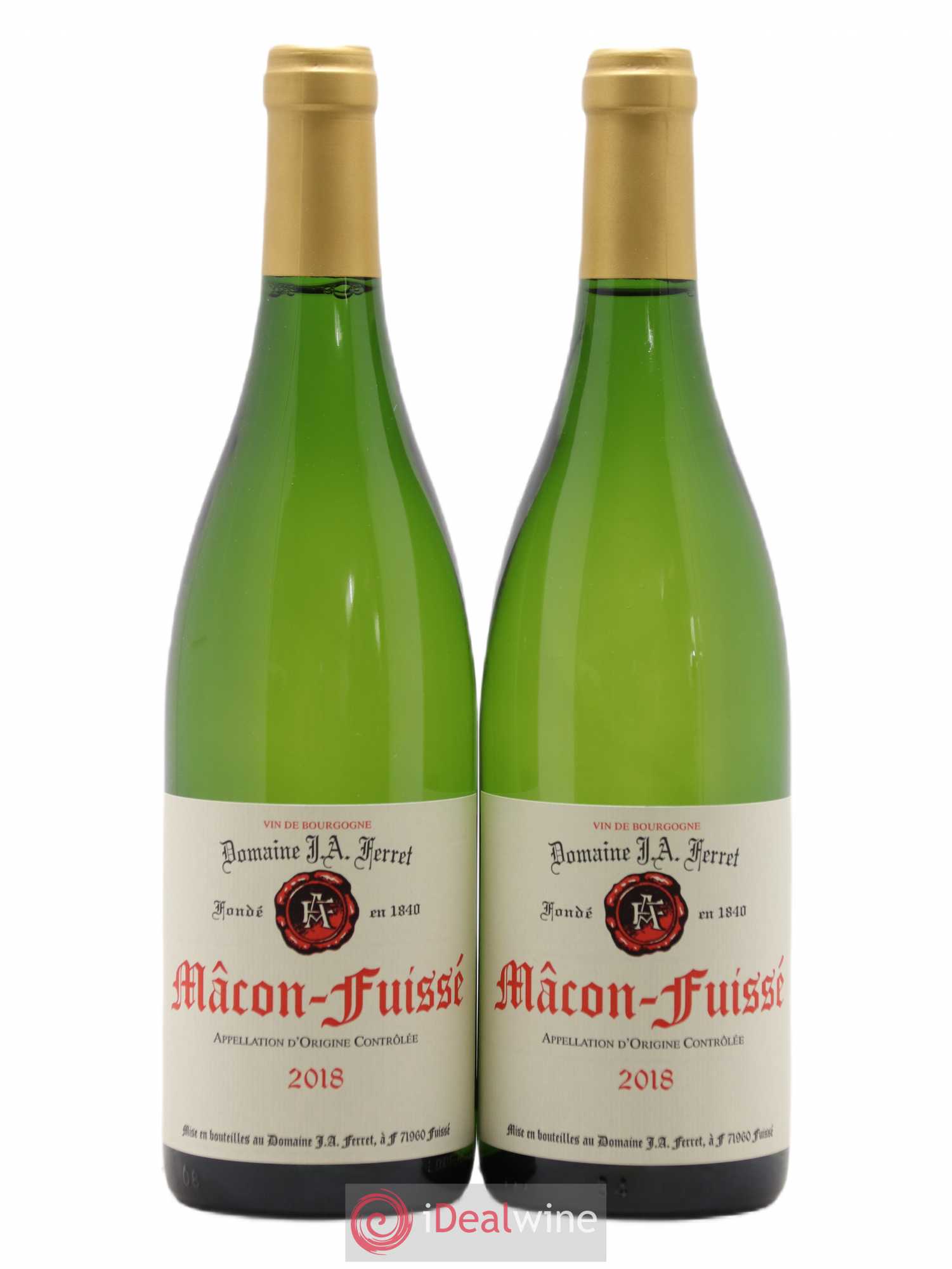 Mâcon-Fuissé J.A. Ferret (Domaine) (sans prix de réserve) 2018 - Lot de 2 bouteilles - 0
