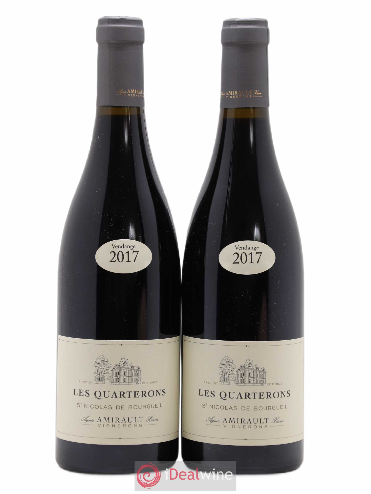 Saint-Nicolas de Bourgueil Les Quarterons Agnès et Xavier Amirault (sans prix de réserve) 2017 - Lot de 2 bouteilles - 0