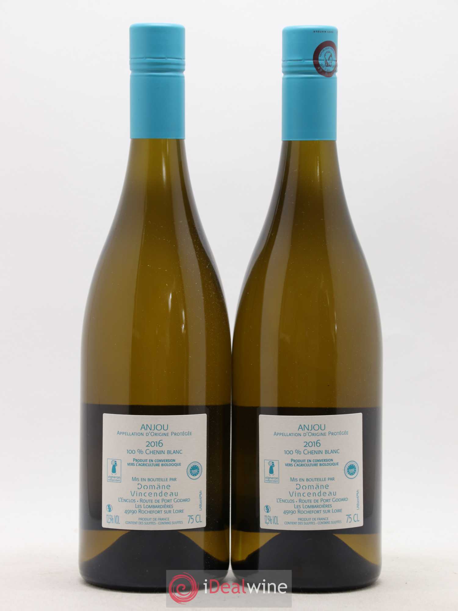 Anjou Domaine Vincendeau Le Raguenet (no reserve) 2016 - Lot of 2 bottles - 1