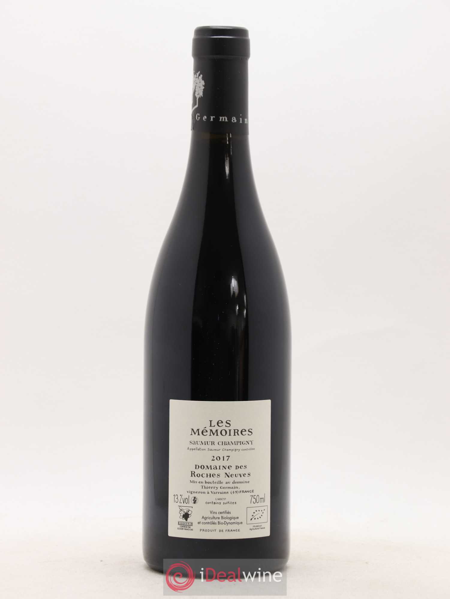 Saumur-Champigny Les Mémoires Domaine des Roches Neuves - Thierry Germain  (sans prix de réserve) 2017 - Lot de 1 bouteille - 1