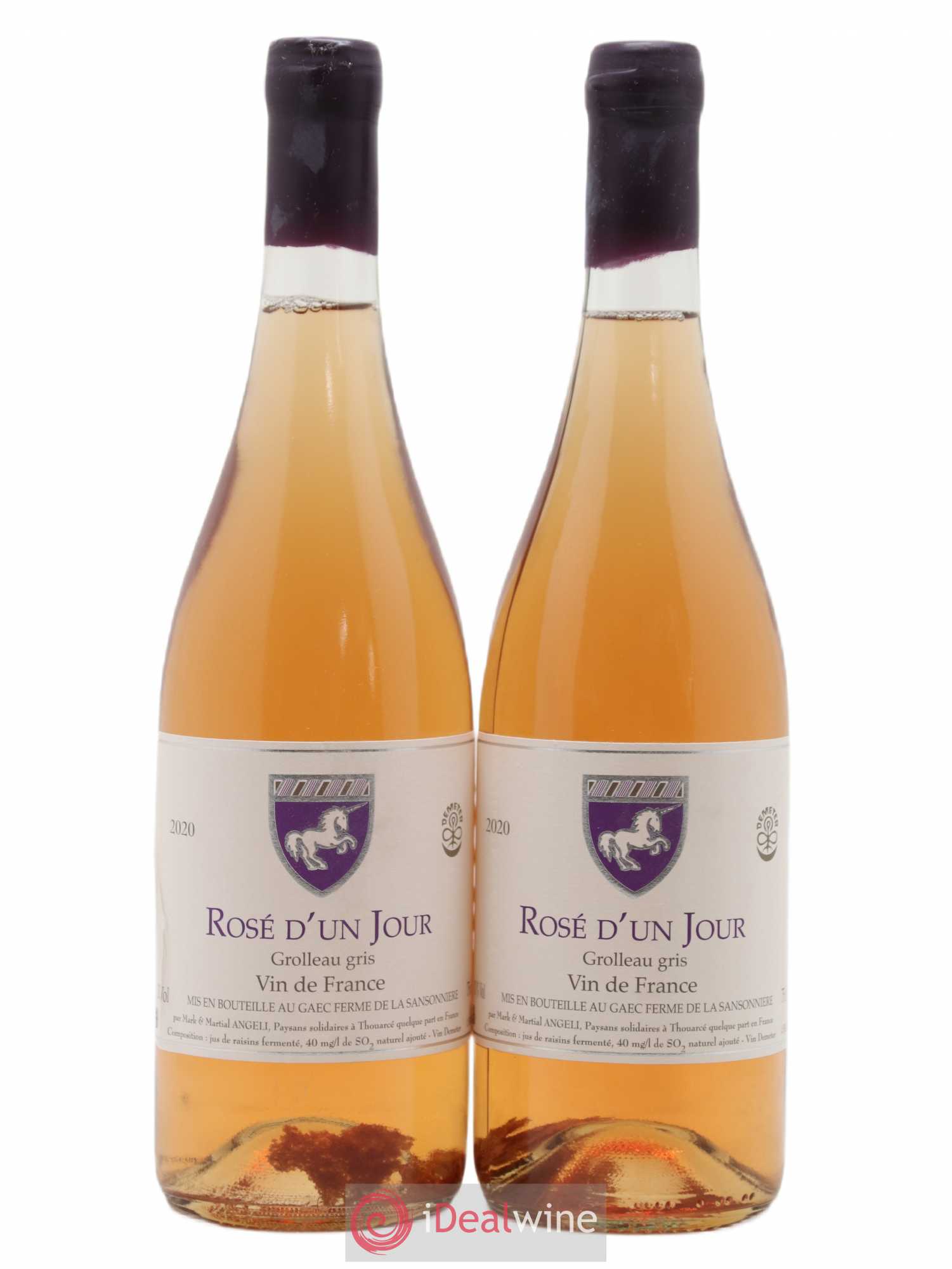 Vin de France Rosé d'un jour Mark Angeli (Domaine) - Ferme de la Sansonnière 2020 - Lot de 2 bouteilles - 0