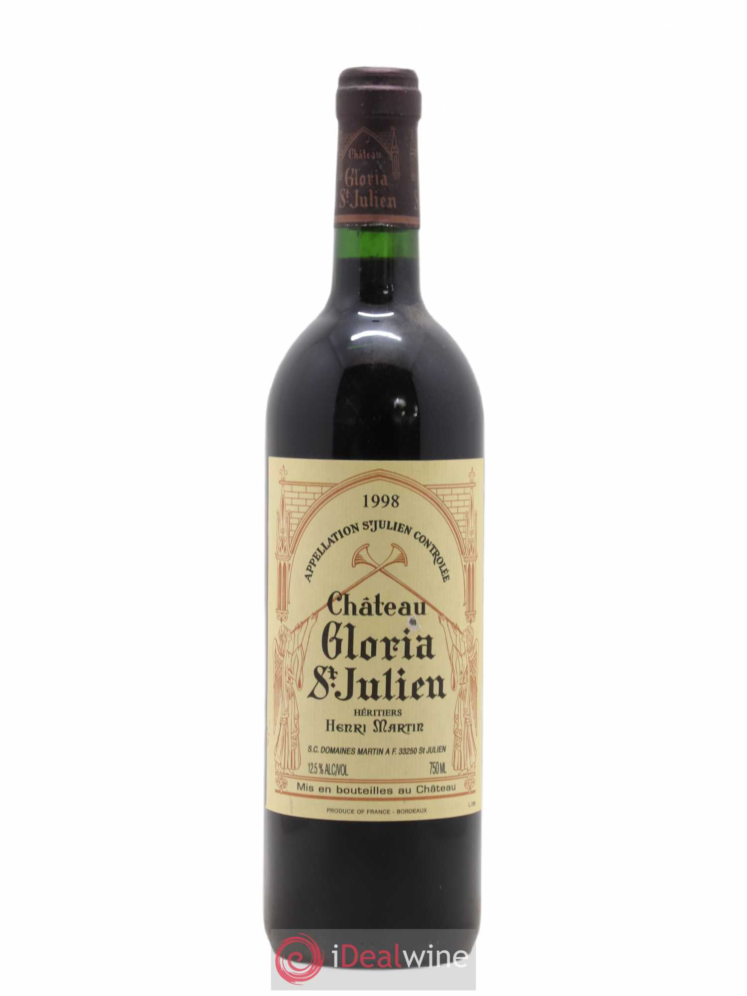 Château Gloria 1998 - Lot de 1 bouteille - 0