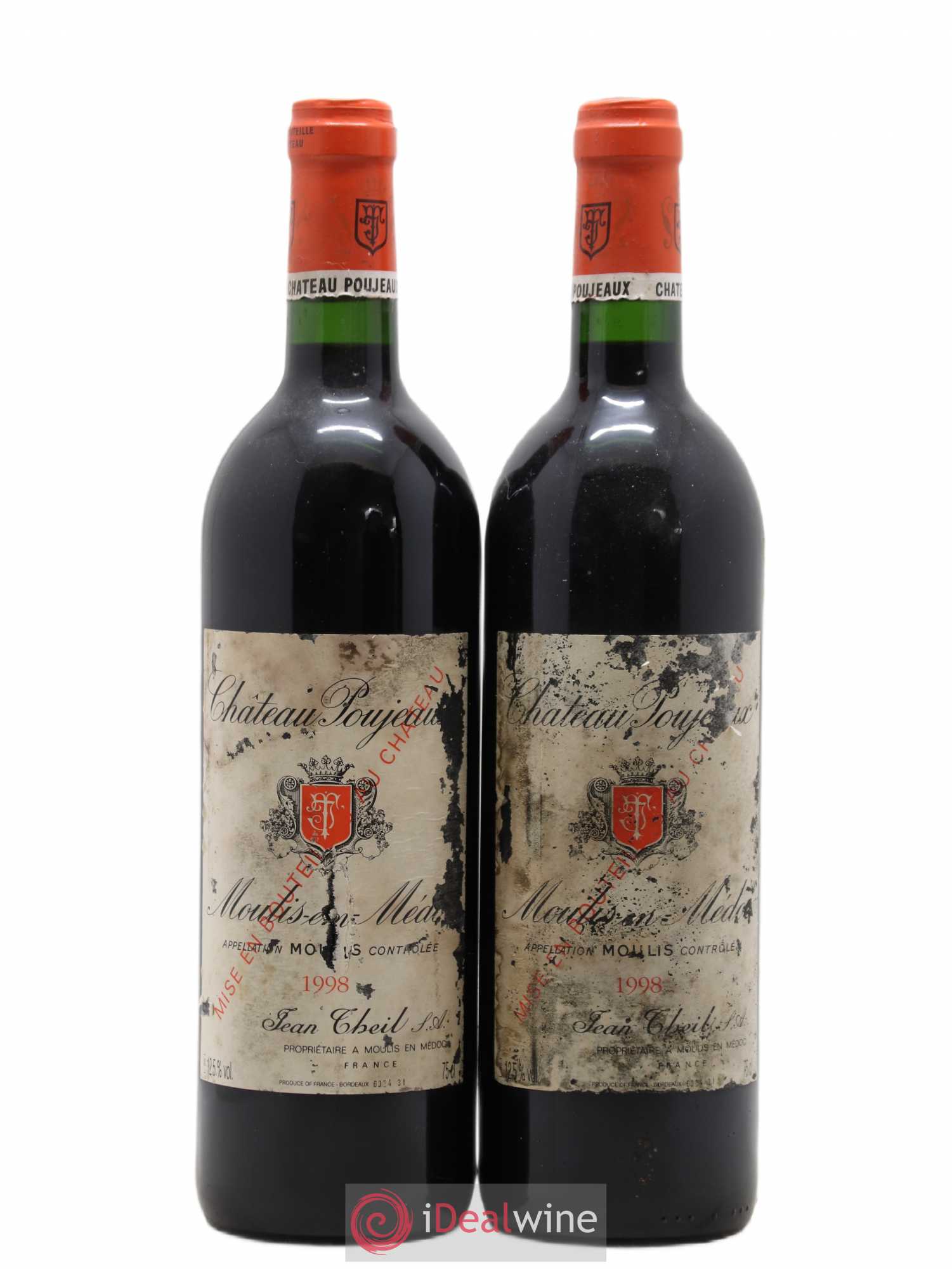 Château Poujeaux 1998 - Lot de 2 bouteilles - 0
