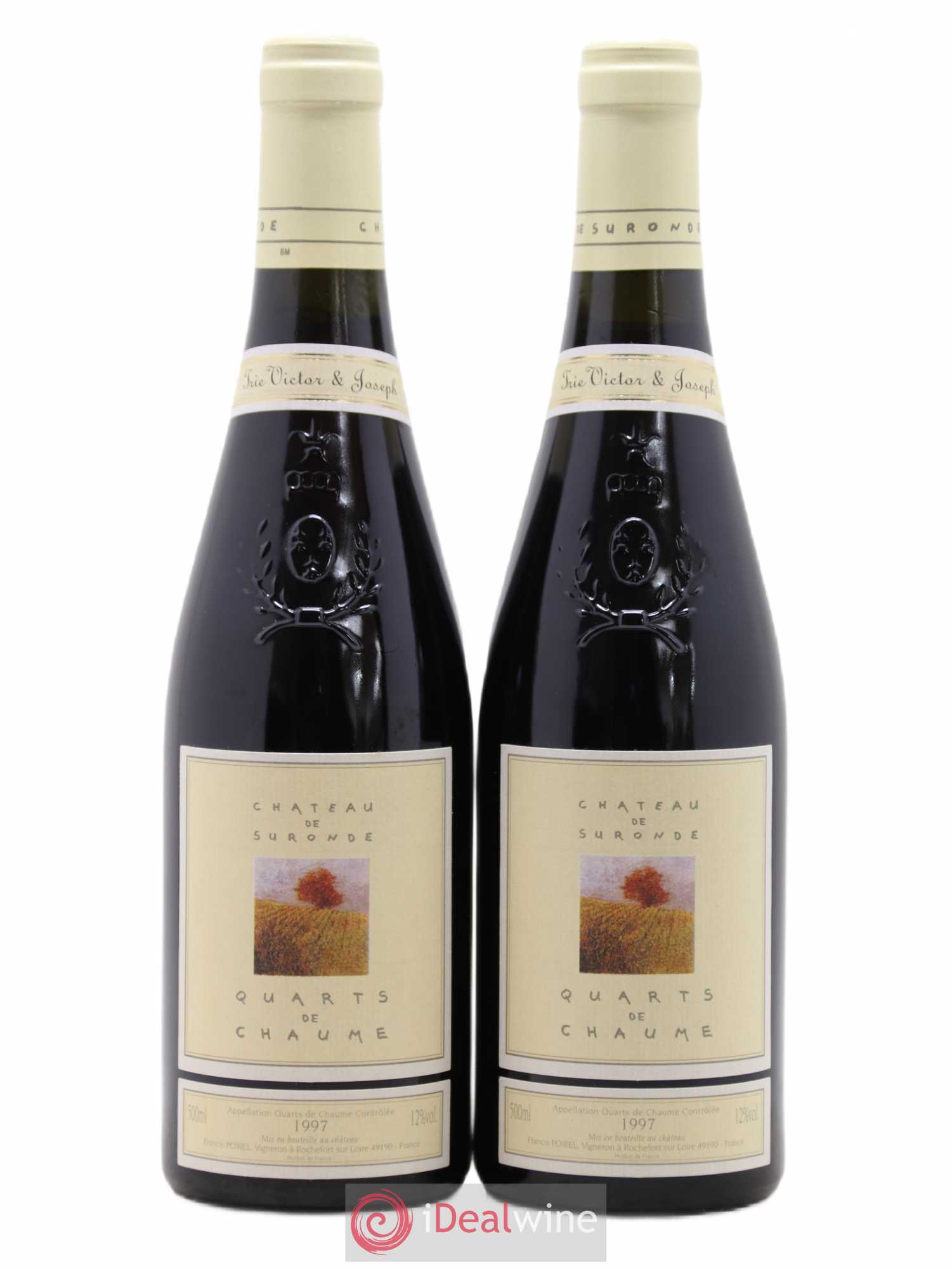 Quarts de Chaume Château de Suronde Trie Victor et Joseph 50cl 1997 - Lotto di 2 bottiglie - 0
