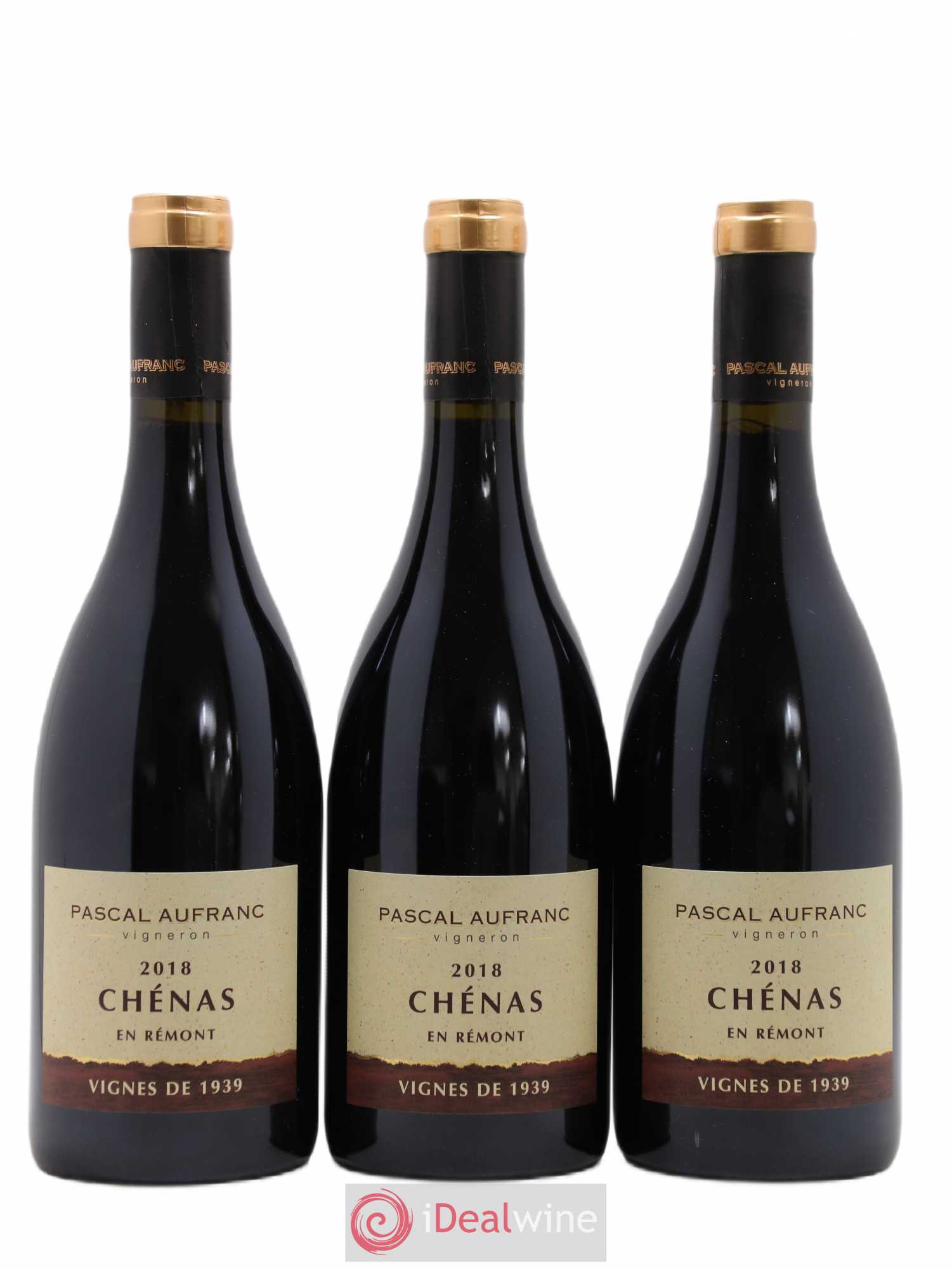 Chénas En Rémont Vignes de 1939 Pascal Aufranc (sans prix de réserve) 2018 - Posten von 3 Flaschen - 0
