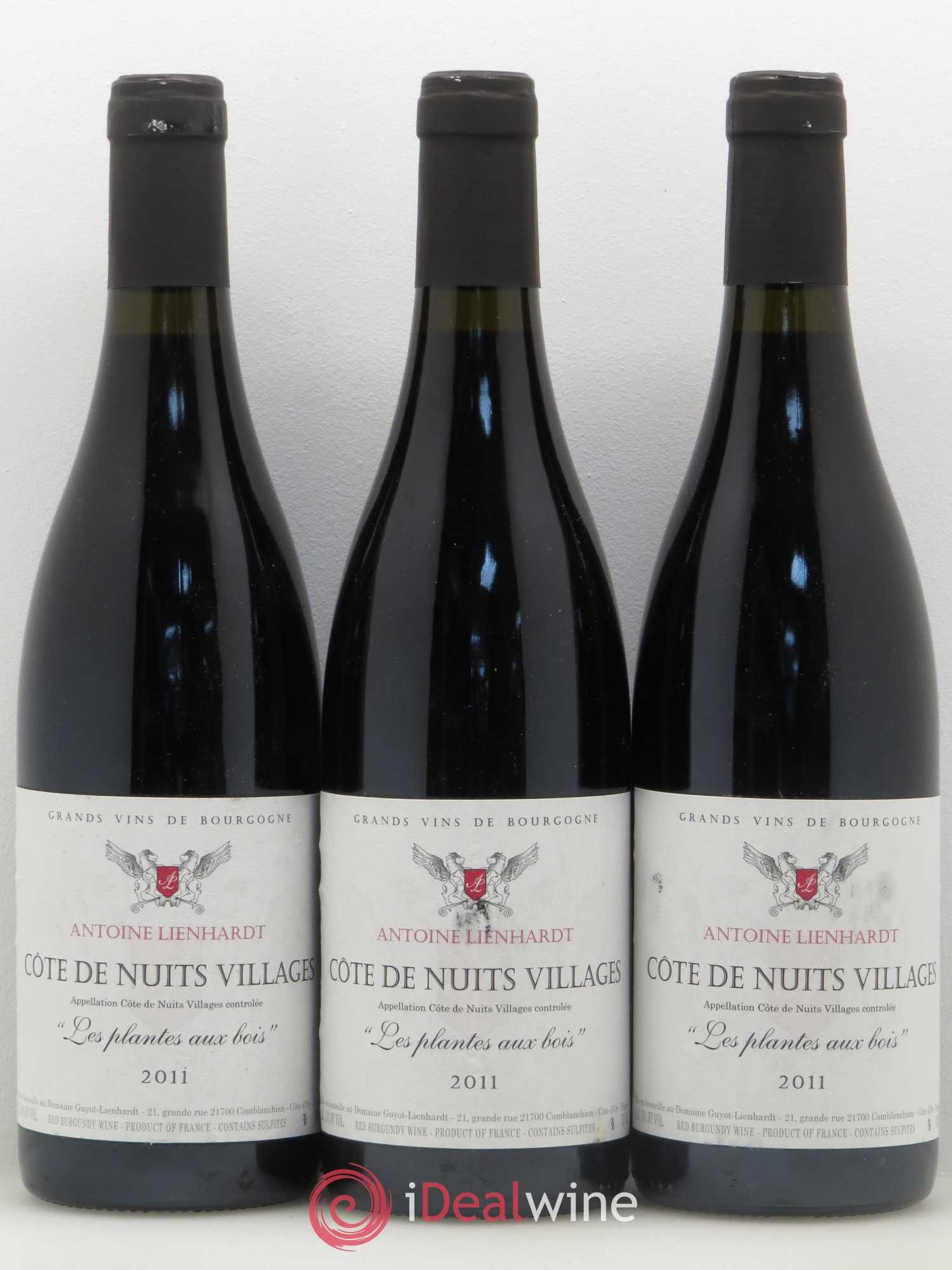 Côte de Nuits-Villages Les Plantes aux Bois Antoine Lienhardt 2011 - Posten von 6 Flaschen - 2