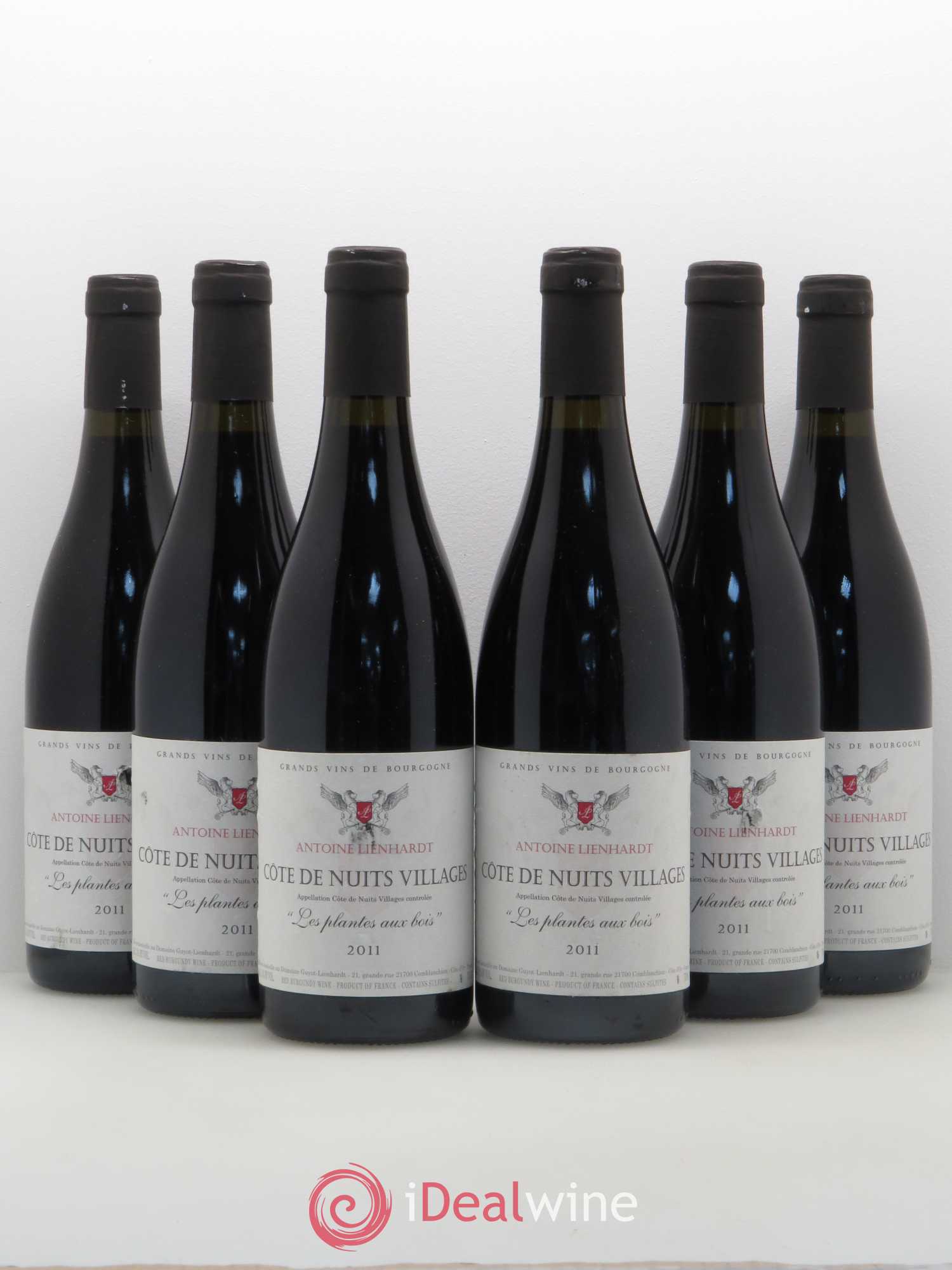 Côte de Nuits-Villages Les Plantes aux Bois Antoine Lienhardt 2011 - Posten von 6 Flaschen - 0