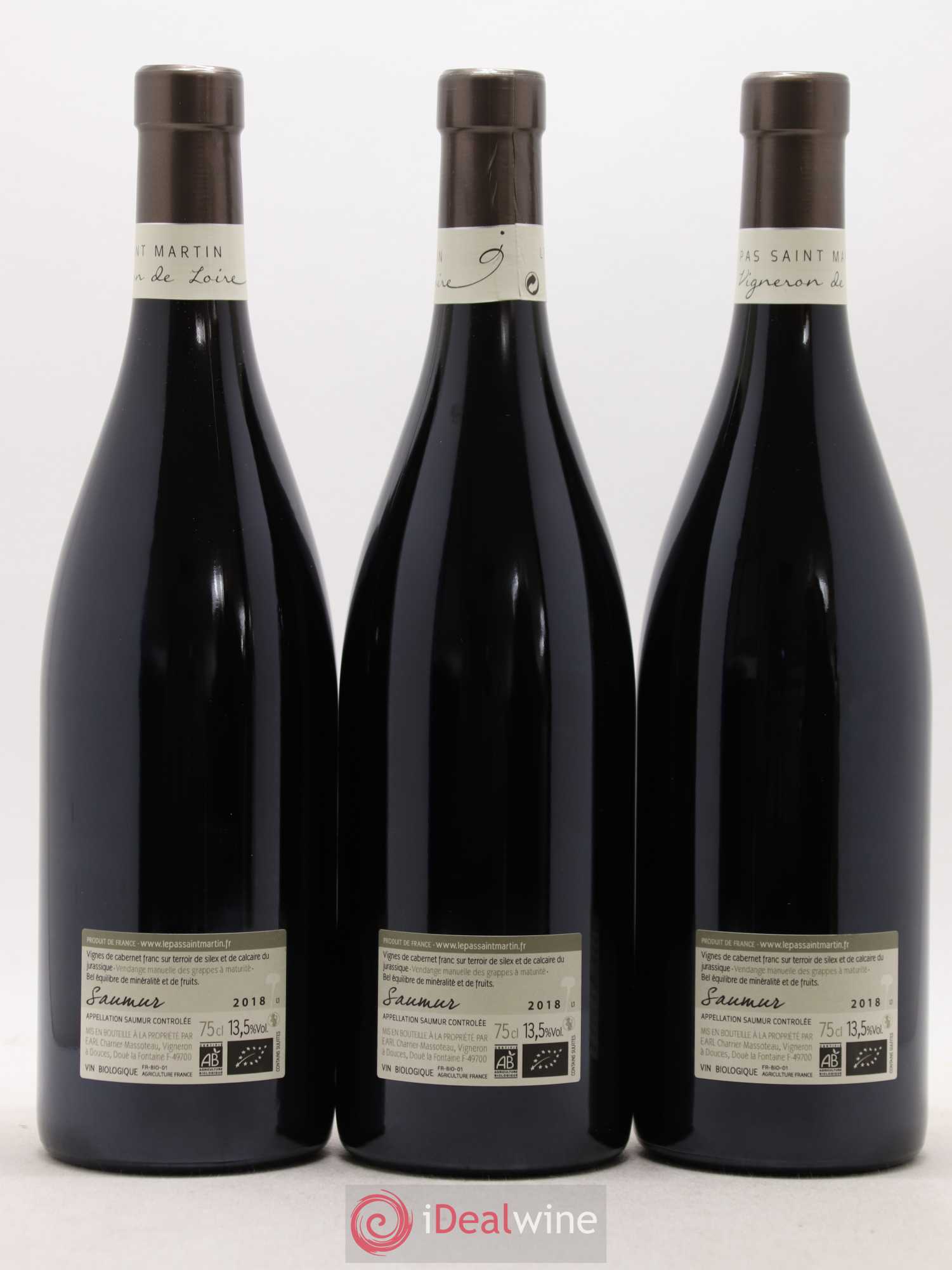 Saumur Pierre Frite Domaine Le Pas Saint Martin (sans prix de réserve) 2018 - Posten von 3 Flaschen - 1