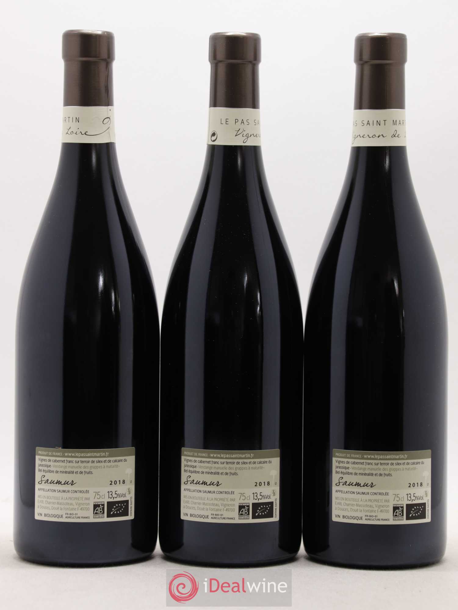 Saumur Pierre Frite Domaine Le Pas Saint Martin (sans prix de réserve) 2018 - Posten von 3 Flaschen - 1