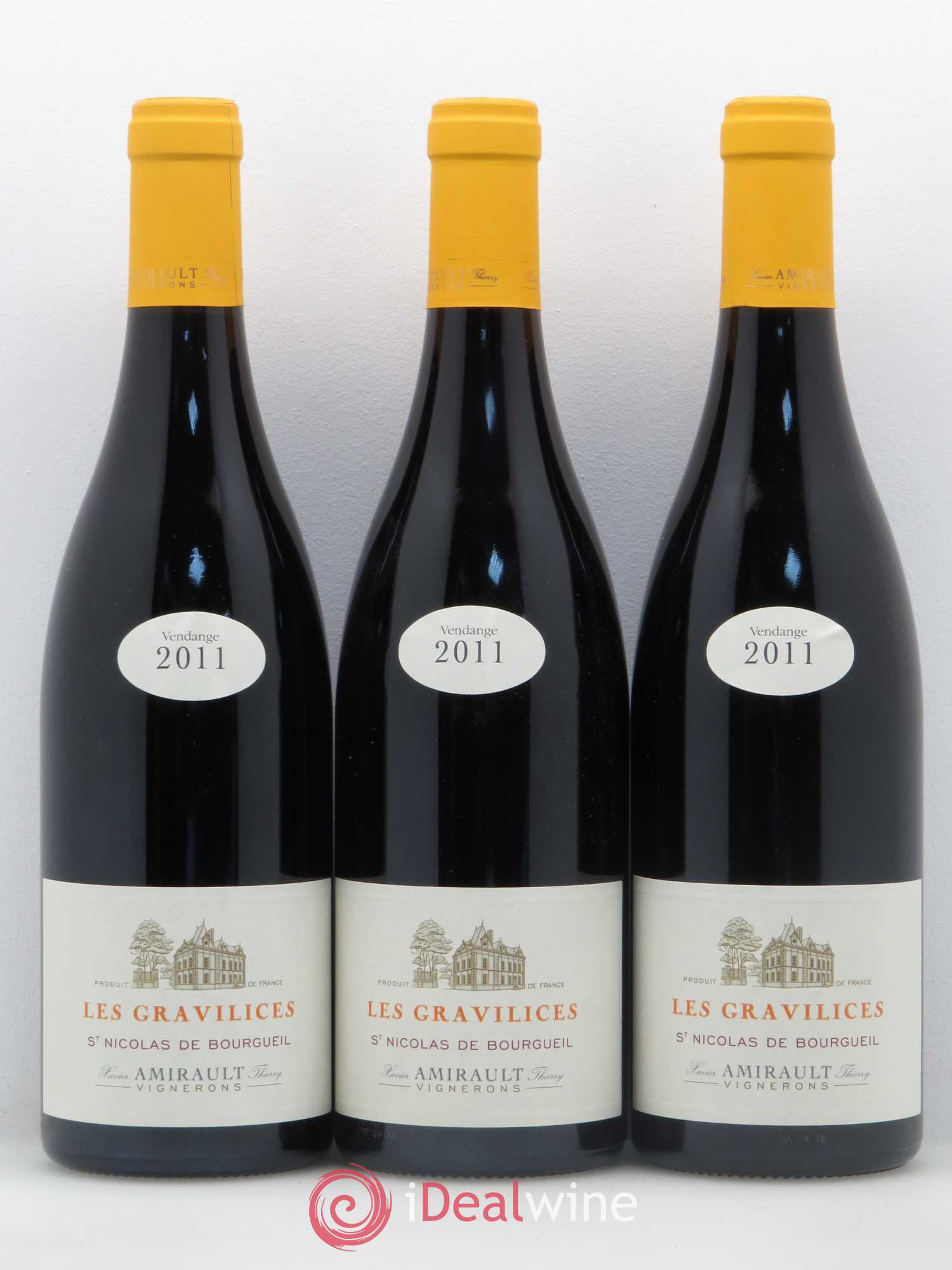Saint-Nicolas de Bourgueil Les Gravilices Agnès et Xavier Amirault (sans prix de réserve) 2011 - Lot de 6 bouteilles - 1