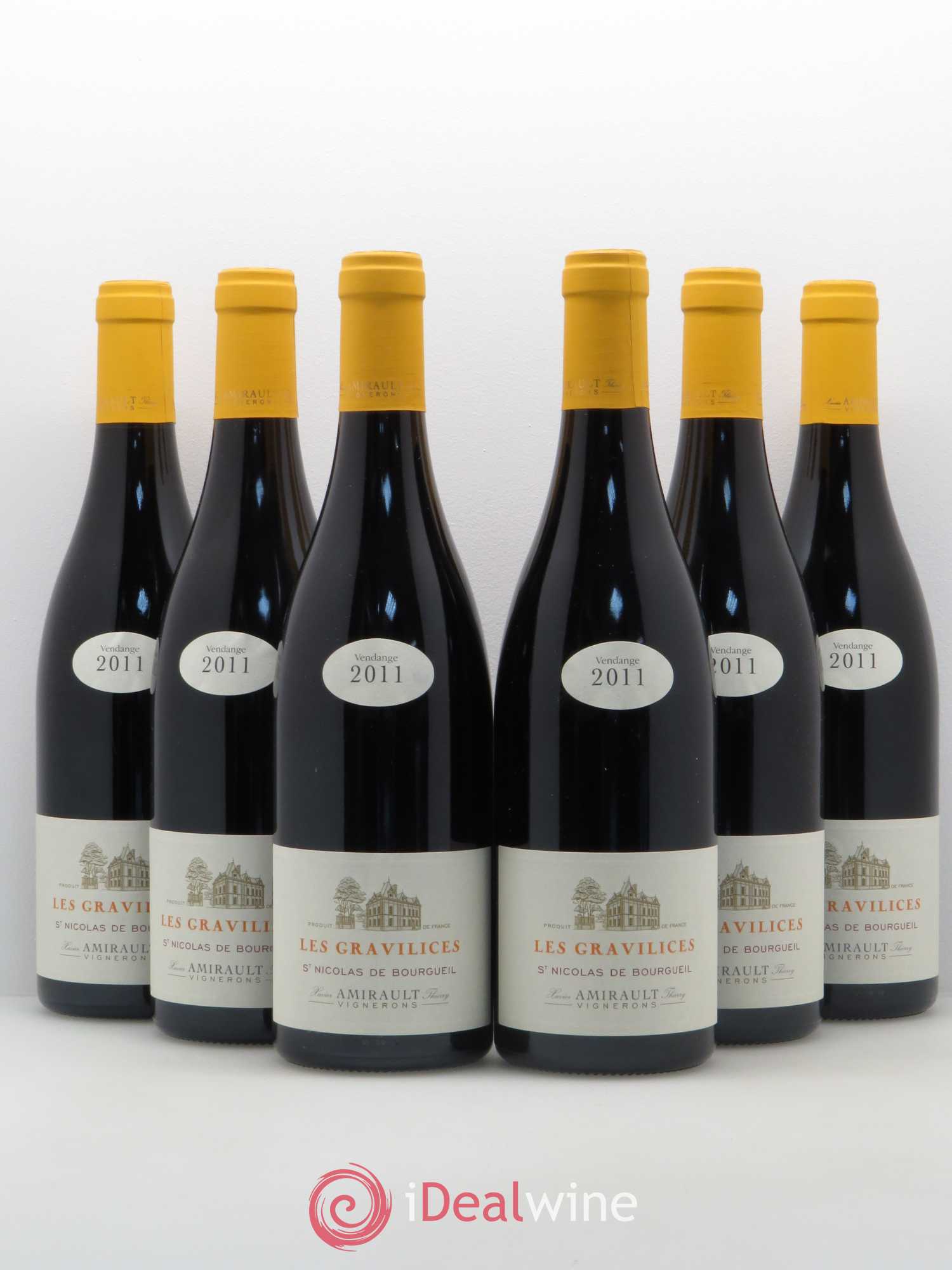 Saint-Nicolas de Bourgueil Les Gravilices Agnès et Xavier Amirault (sans prix de réserve) 2011 - Lot de 6 bouteilles - 0