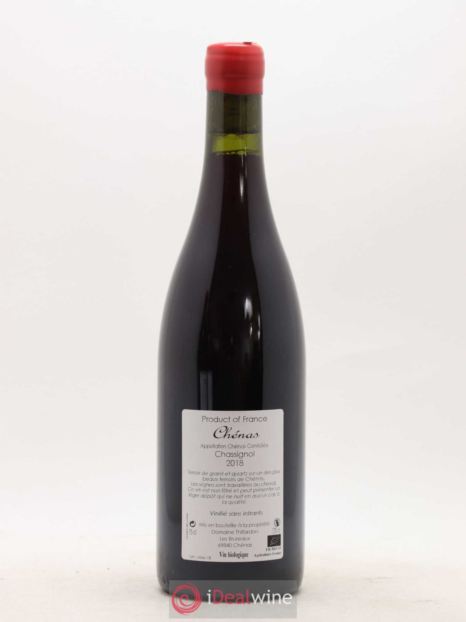 Chénas Chassignol Domaine Thillardon (sans prix de réserve) 2018 - Lot de 1 bouteille - 1