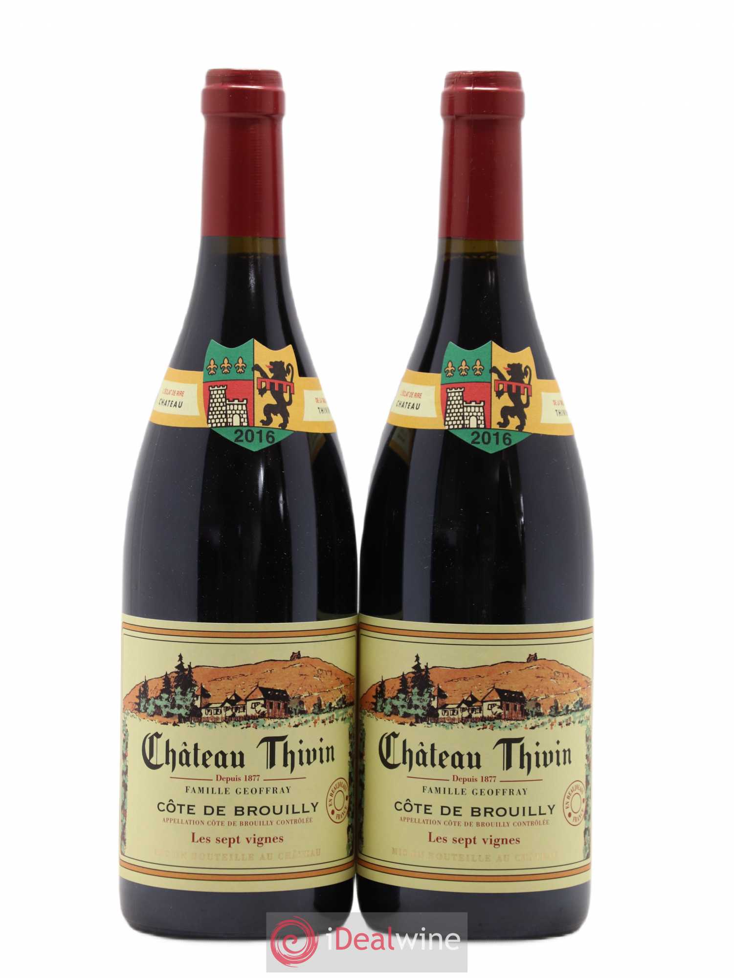 Côte de Brouilly Les 7 Vignes Château Thivin (sans prix de réserve) 2016 - Lot de 2 bouteilles - 0