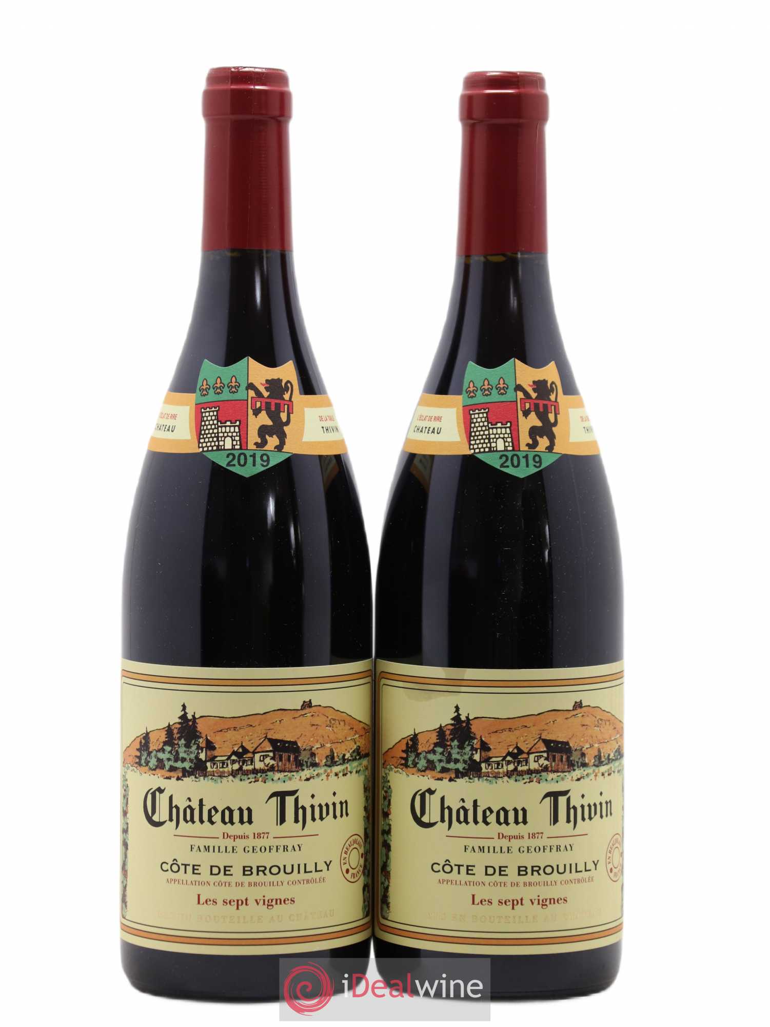 Côte de Brouilly Les 7 Vignes Château Thivin (sans prix de réserve) 2019 - Lot de 2 bouteilles - 0