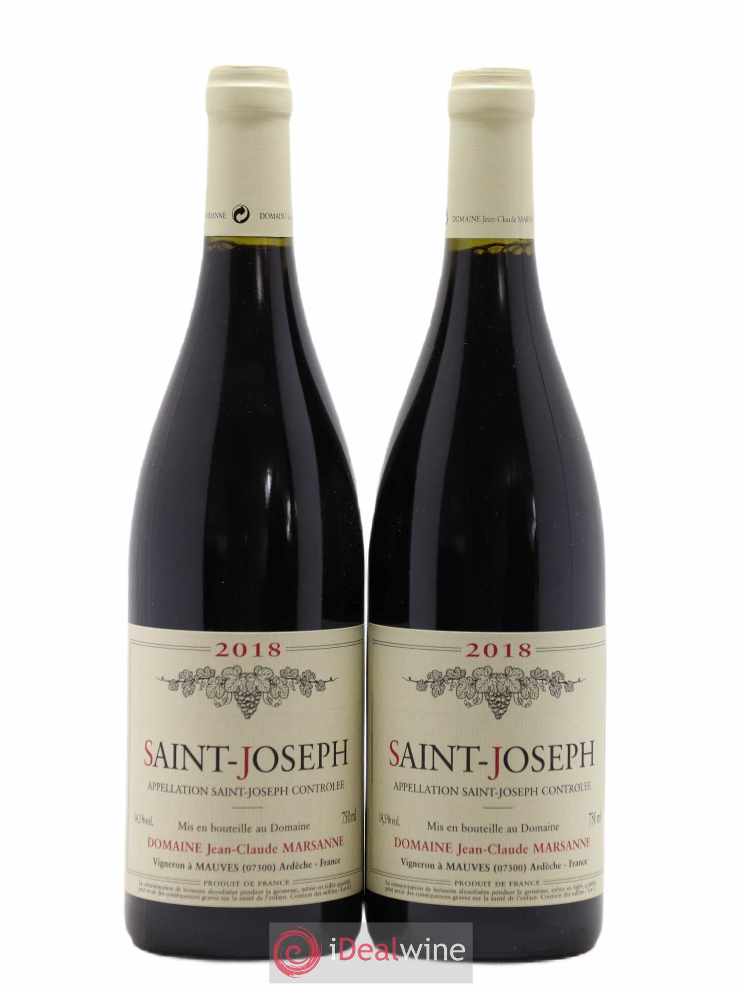 Saint-Joseph Jean-Claude Marsanne (Domaine) (sans prix de réserve) 2018 - Lot de 2 bouteilles - 0