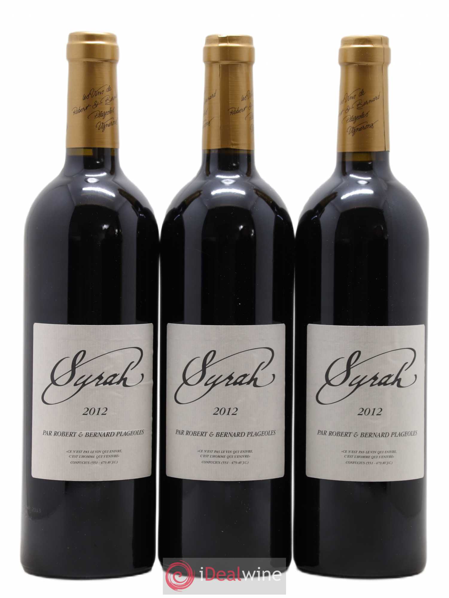 Gaillac Syrah Domaine Plageoles (sans prix de réserve) 2012 - Posten von 3 Flaschen - 0
