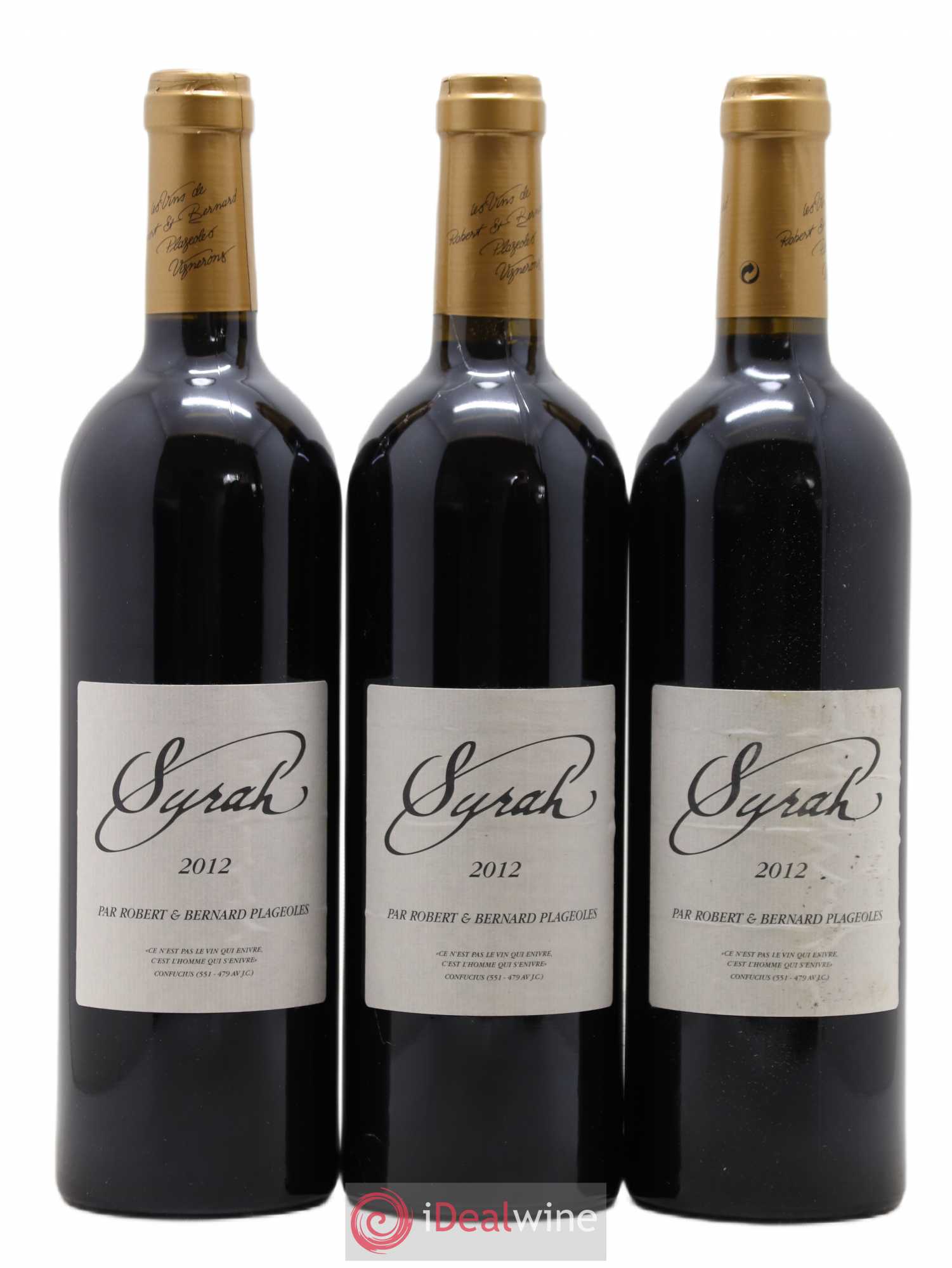 Gaillac Syrah Domaine Plageoles (sans prix de réserve) 2012 - Posten von 3 Flaschen - 0