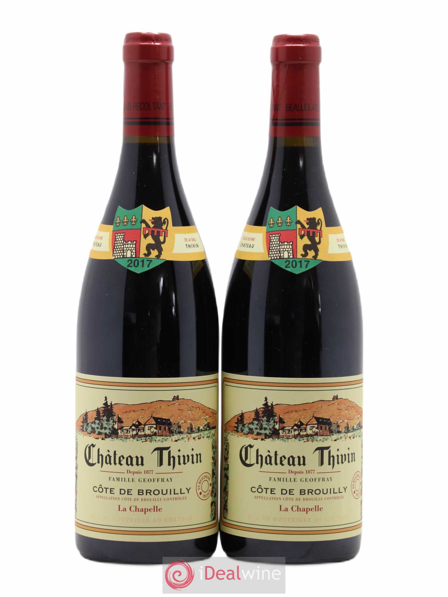 Côte de Brouilly Cuvée La Chapelle Château Thivin 2017 - Lot de 2 bouteilles - 0