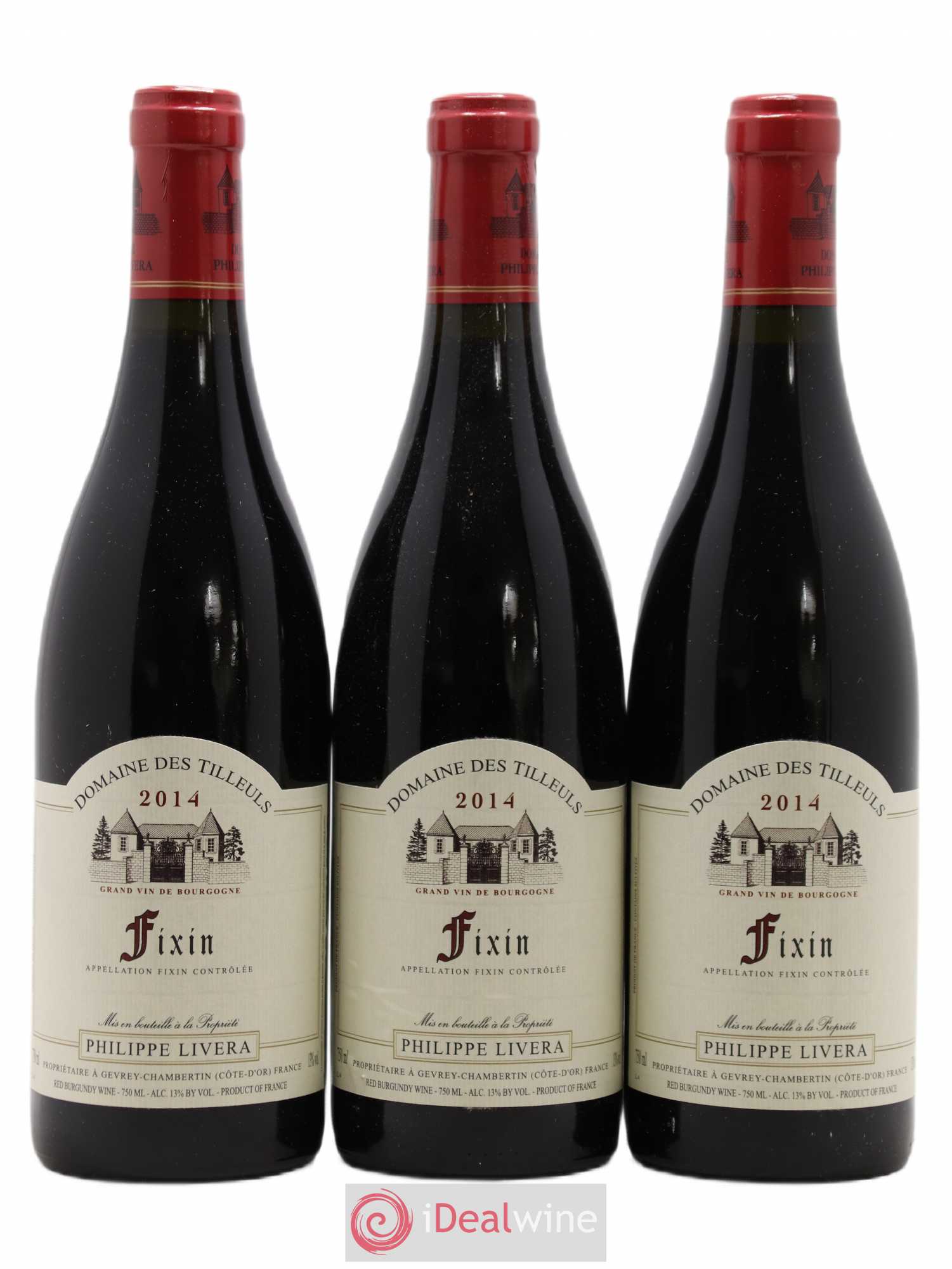 Fixin Tilleuls (Domaine des) - Philippe Livera (sans prix de réserve) 2014 - Lot de 3 bouteilles - 0