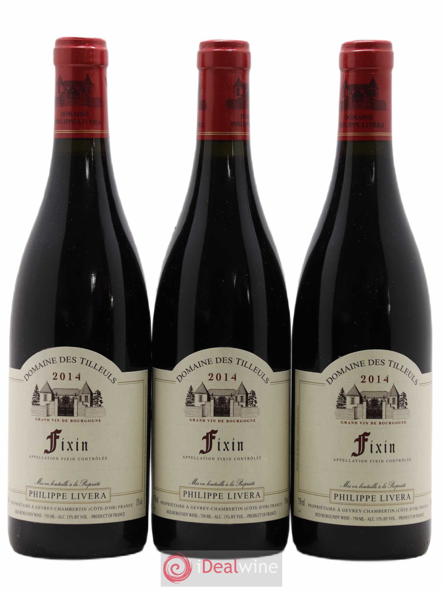 Fixin Tilleuls (Domaine des) - Philippe Livera (sans prix de réserve) 2014 - Lot de 3 bouteilles - 0