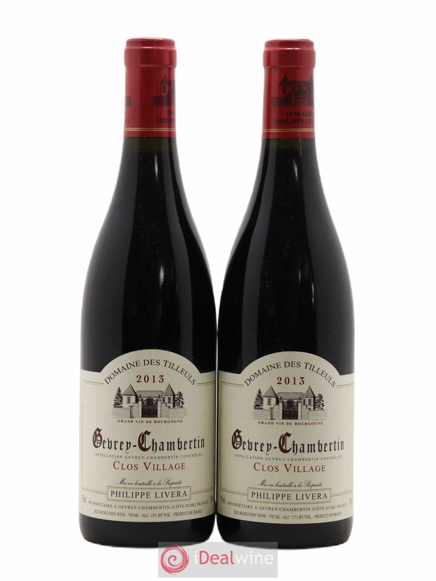 Gevrey-Chambertin Clos Village Tilleuls (Domaine des) - Philippe Livera 2013 - Lot de 2 bouteilles - 0