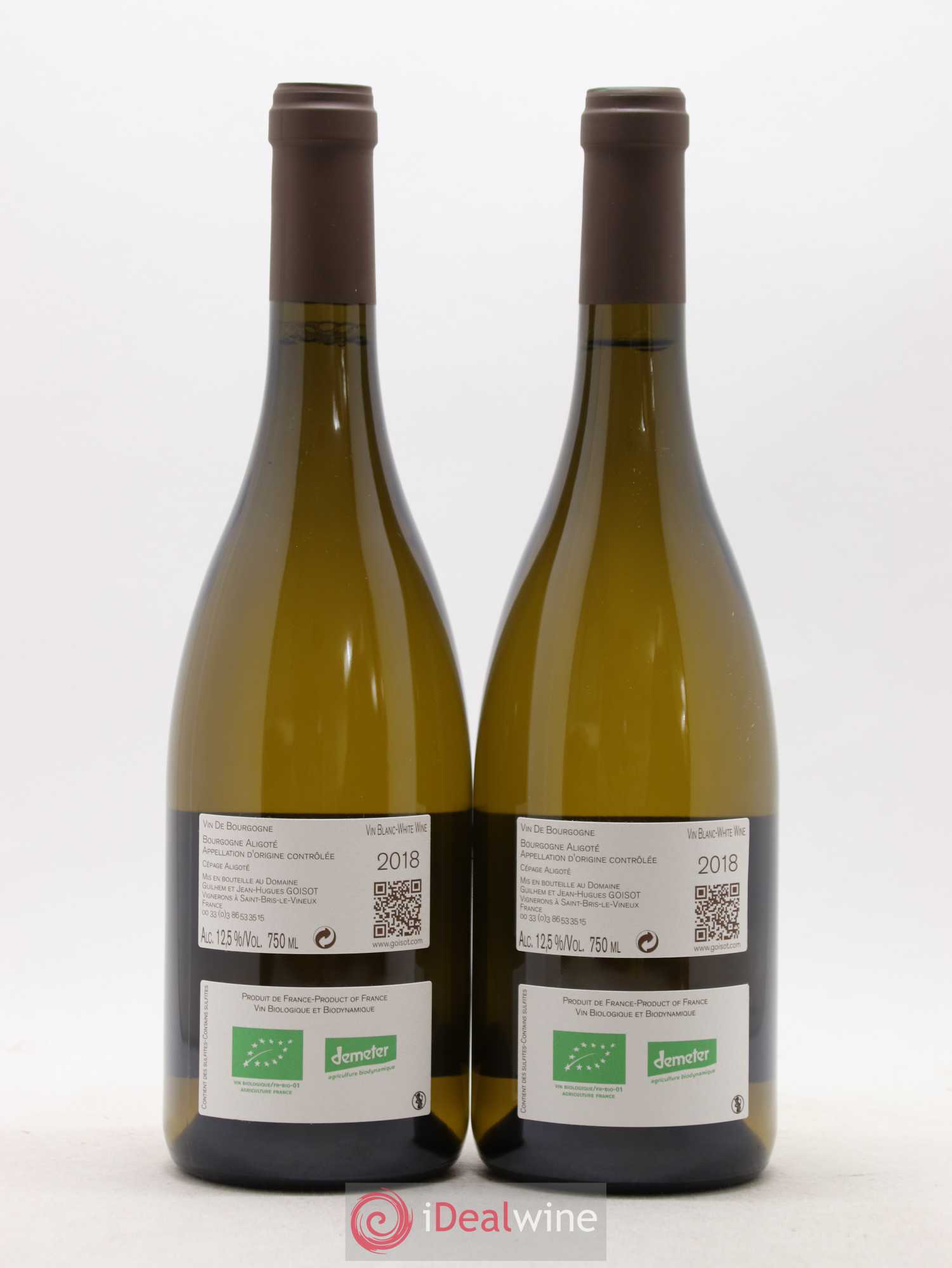Bourgogne aligoté Goisot (sans prix de réserve) 2018 - Posten von 2 Flaschen - 1