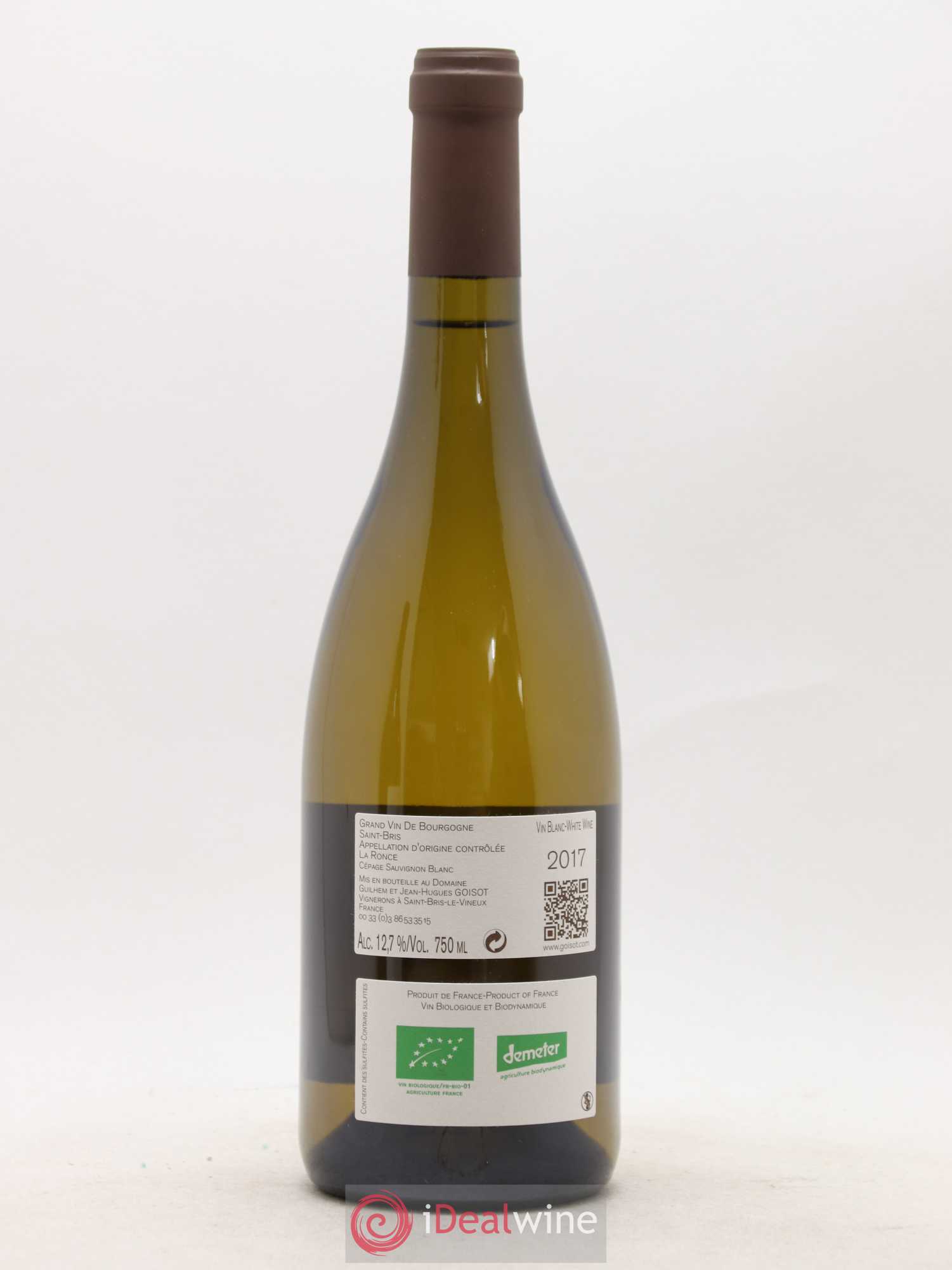 Saint-Bris La Ronce Goisot (sans prix de réserve) 2017 - Lot de 1 bouteille - 1