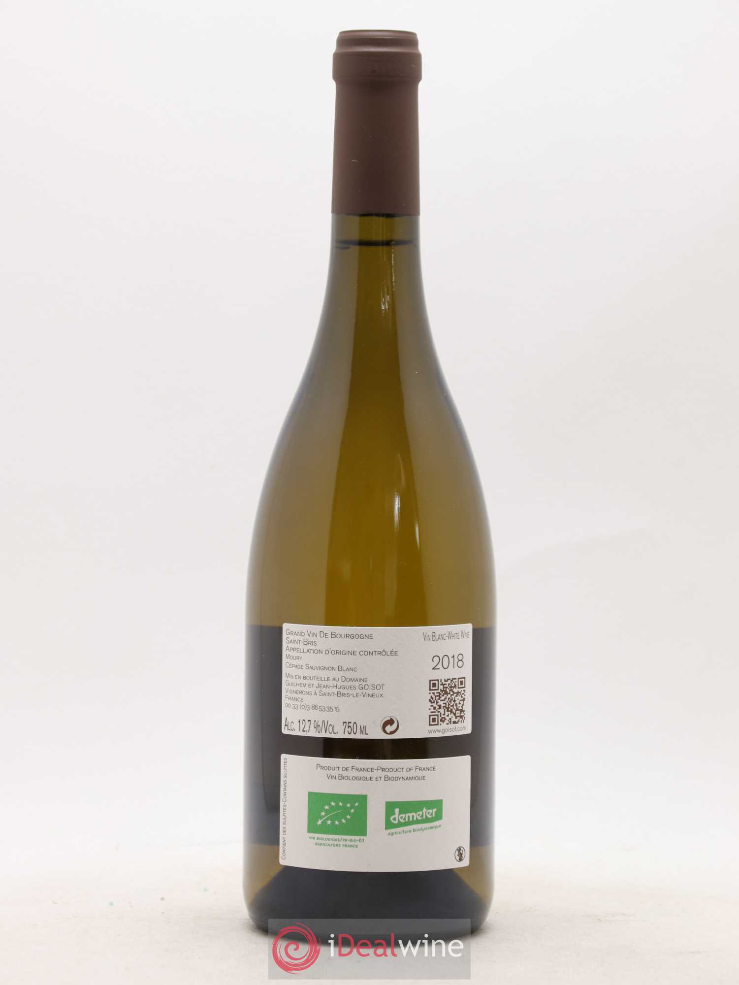Bourgogne Saint-Bris Moury Goisot (sans prix de réserve) 2018 - Posten von 1 Flasche - 1