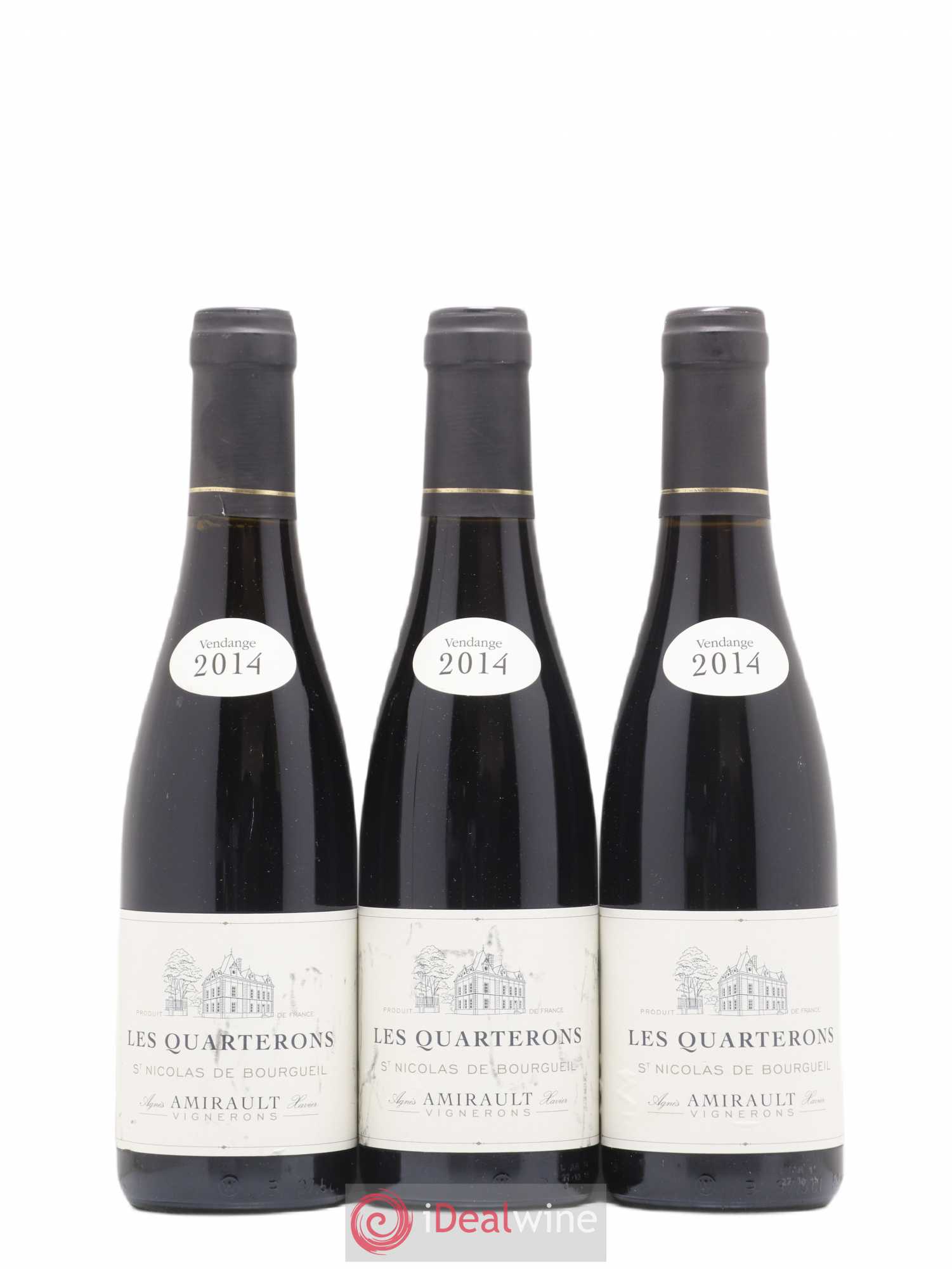 Saint-Nicolas de Bourgueil Les Quarterons Agnès et Xavier Amirault  (sans prix de réserve) 2014 - Lot de 6 demi bouteilles - 1