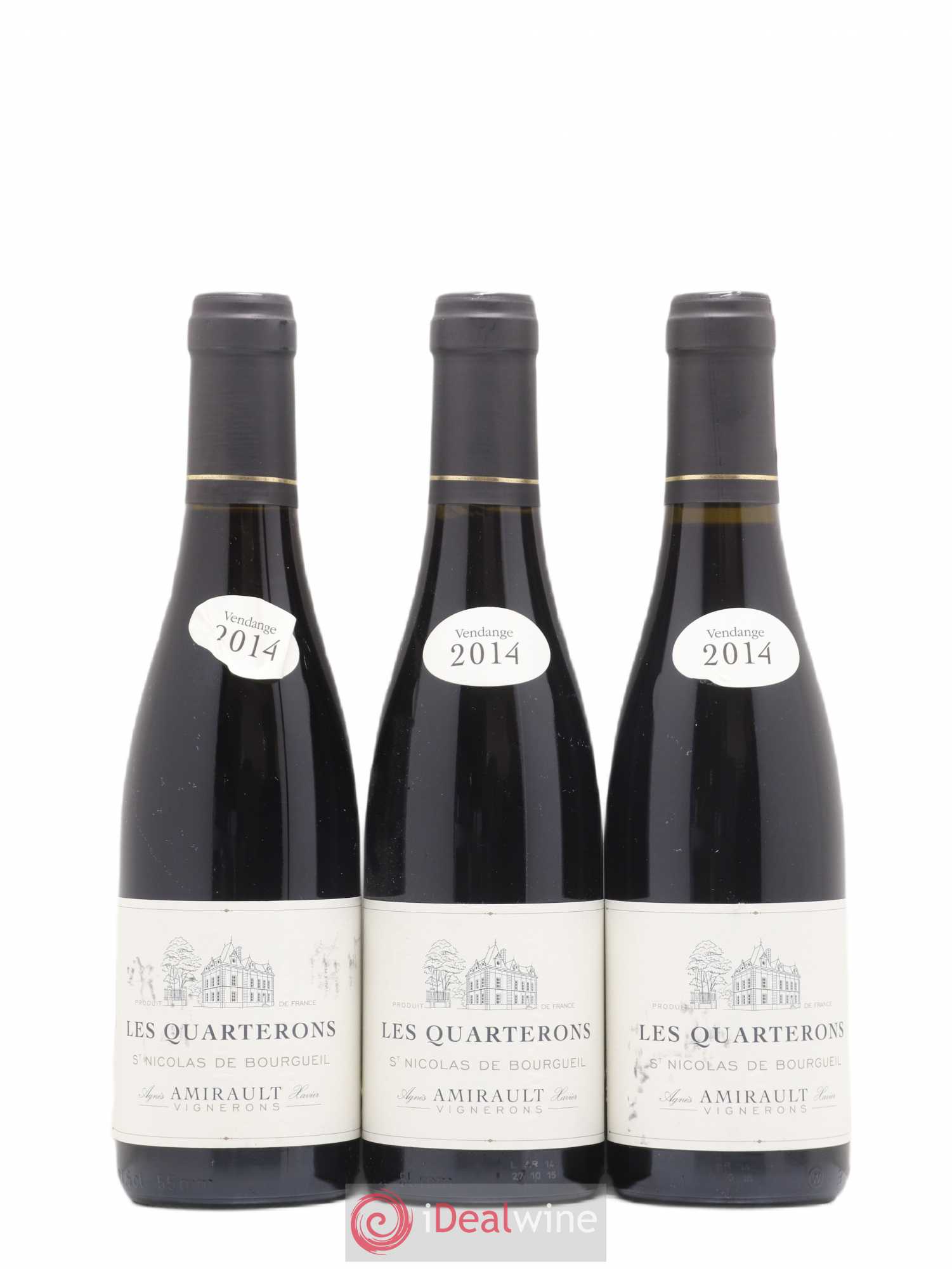 Saint-Nicolas de Bourgueil Les Quarterons Agnès et Xavier Amirault  (sans prix de réserve) 2014 - Lot de 6 demi bouteilles - 1