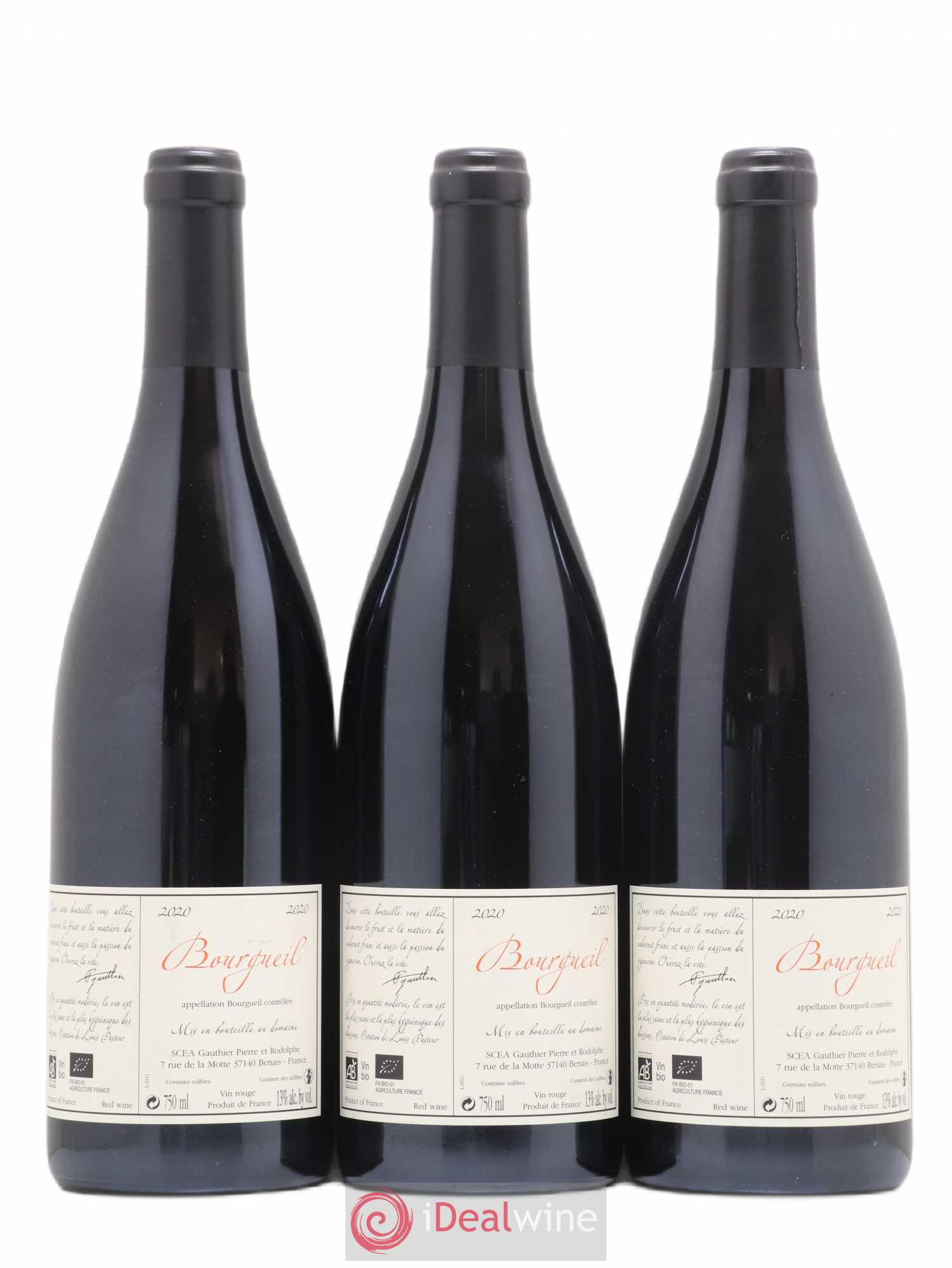 Bourgueil Jour de Soif Domaine du Bel Air  (sans prix de réserve) 2020 - Lot de 3 bouteilles - 1