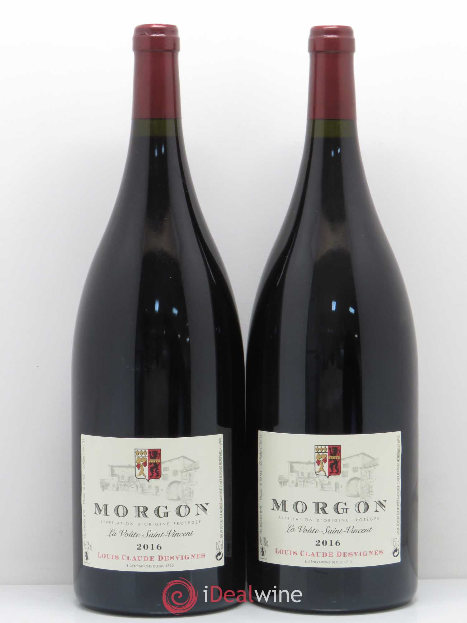 Morgon La Voûte Saint Vincent Louis-Claude Desvignes 2016 - Lot de 2 magnums - 0
