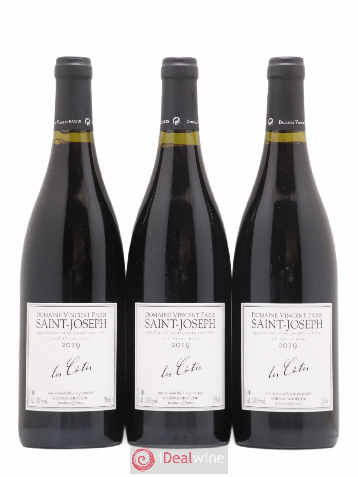 Saint-Joseph Les Côtes Vincent Paris (sans prix de réserve) 2019 - Posten von 3 Flaschen - 0