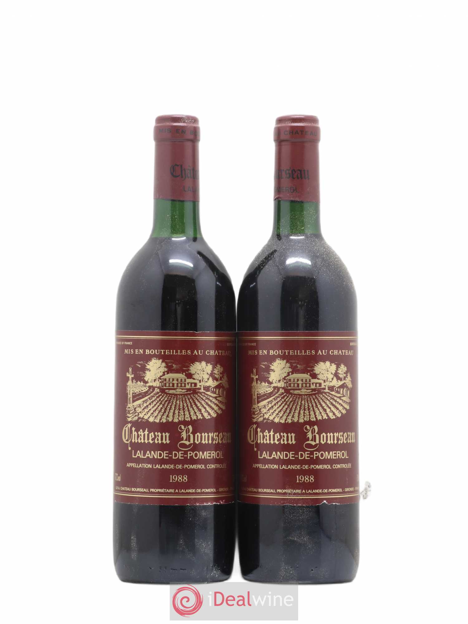 Lalande-de-Pomerol Château Bourseau 1988 - Lot de 2 bouteilles - 0