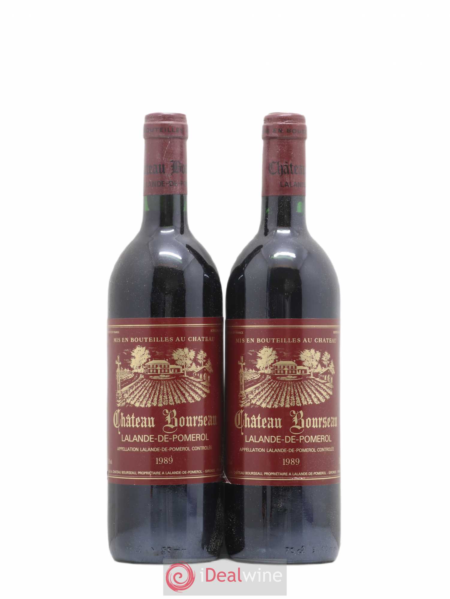 Lalande-de-Pomerol Château Bourseau 1989 - Lot de 2 bouteilles - 0