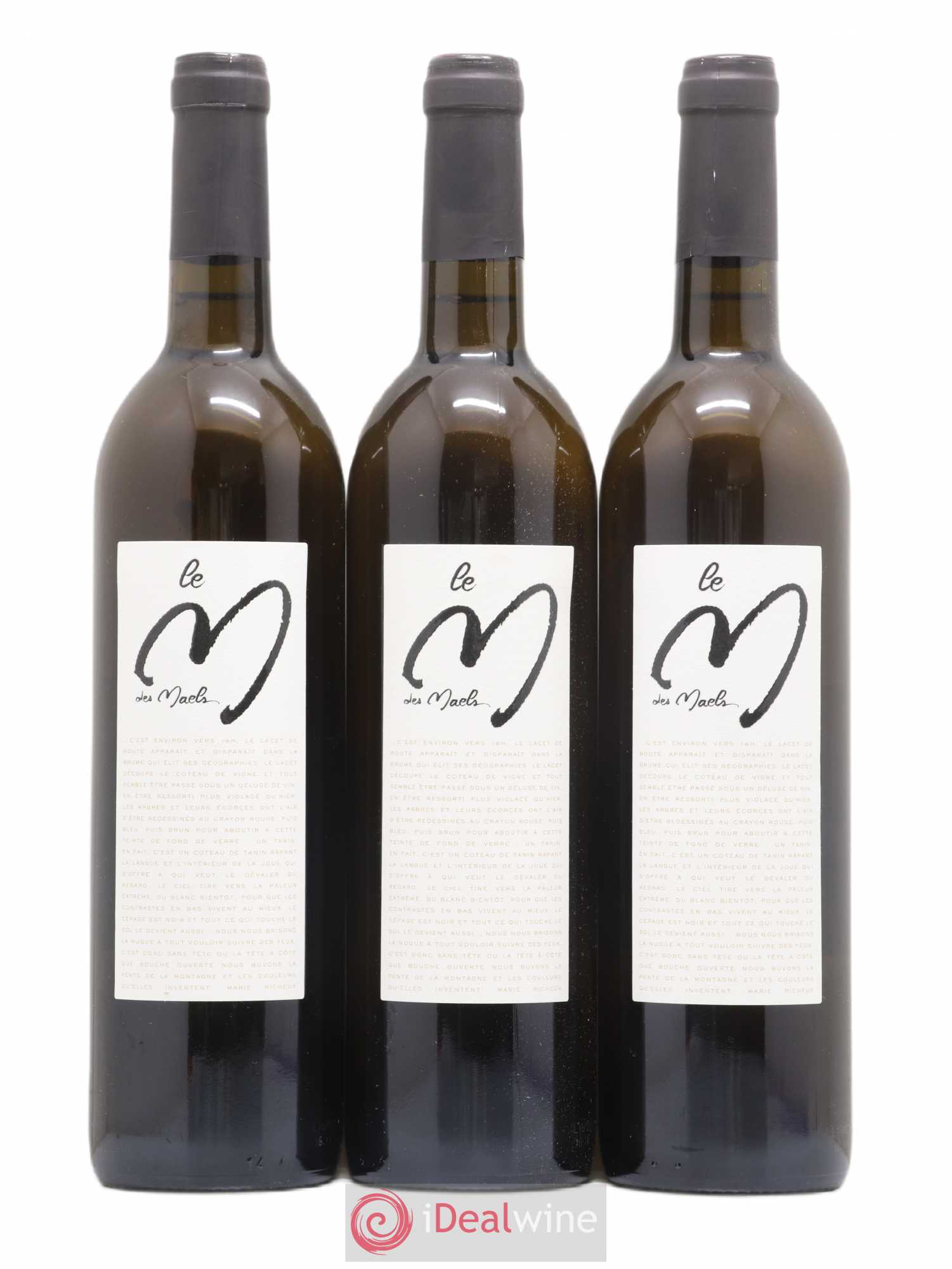 Pays d'Oc Le M des Maels Domaine des Maels Roussanne (sans prix de réserve) 2015 - Posten von 3 Flaschen - 0