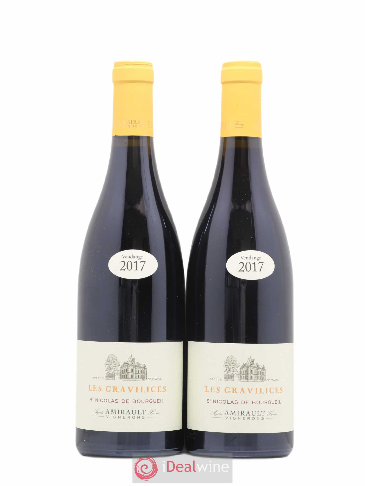 Saint-Nicolas de Bourgueil Les Gravilices Agnès et Xavier Amirault (sans prix de réserve) 2017 - Lot de 2 bouteilles - 0