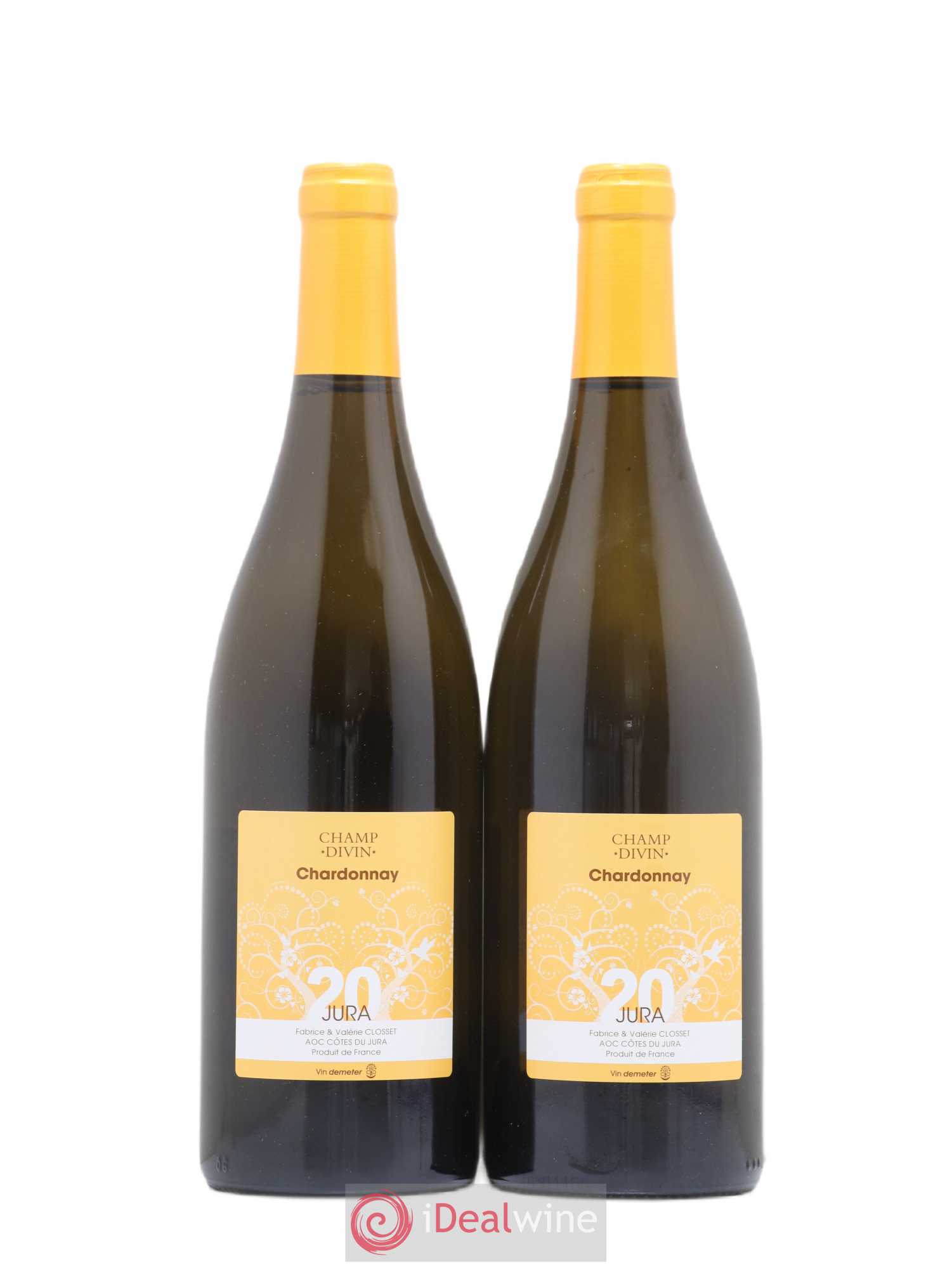 Côtes du Jura Chardonnay Champ Divin (sans prix de réserve) 2020 - Posten von 2 Flaschen - 0