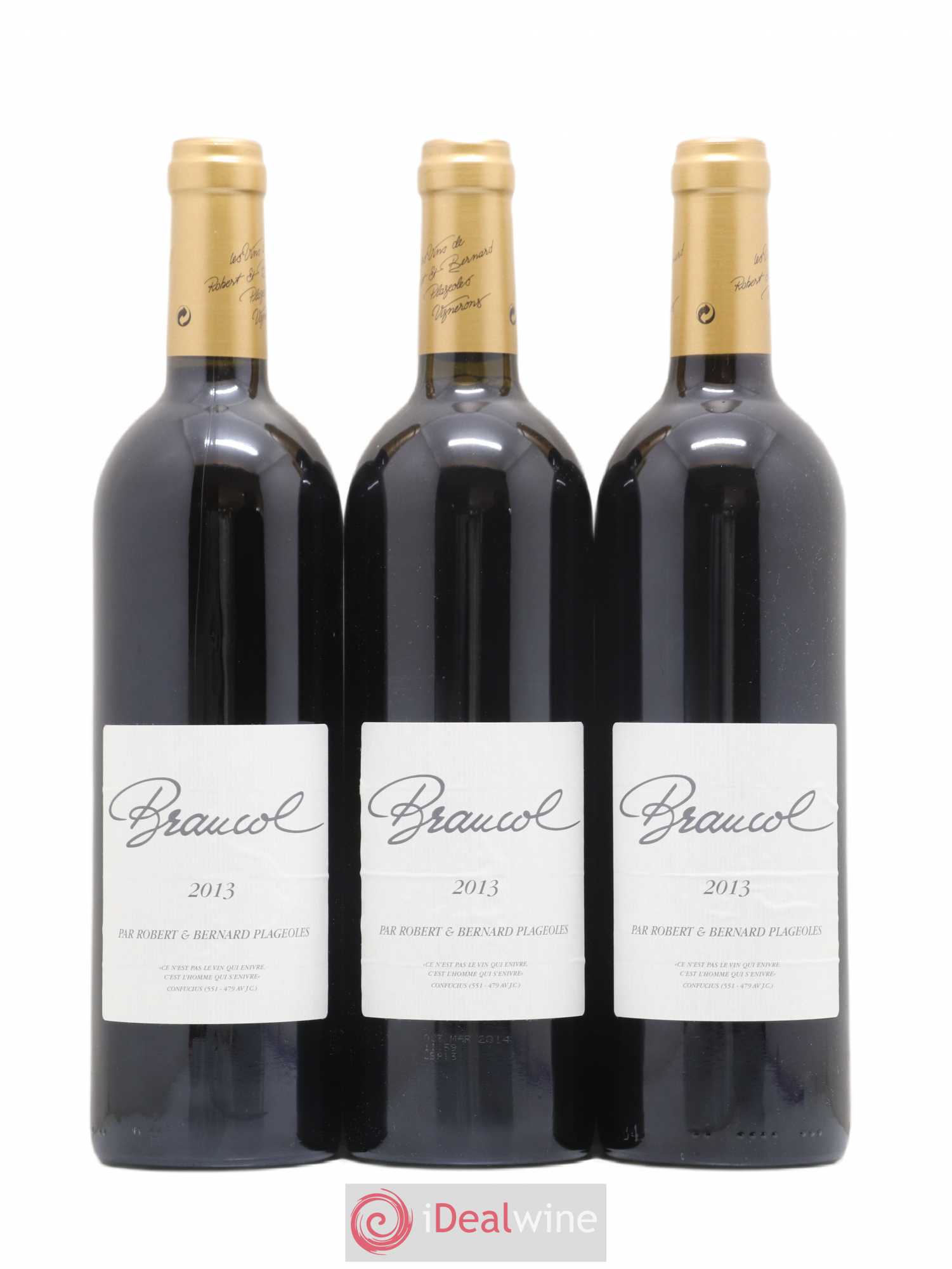 Gaillac Braucoul Domaine Plageoles (sans prix de réserve) 2013 - Posten von 3 Flaschen - 0