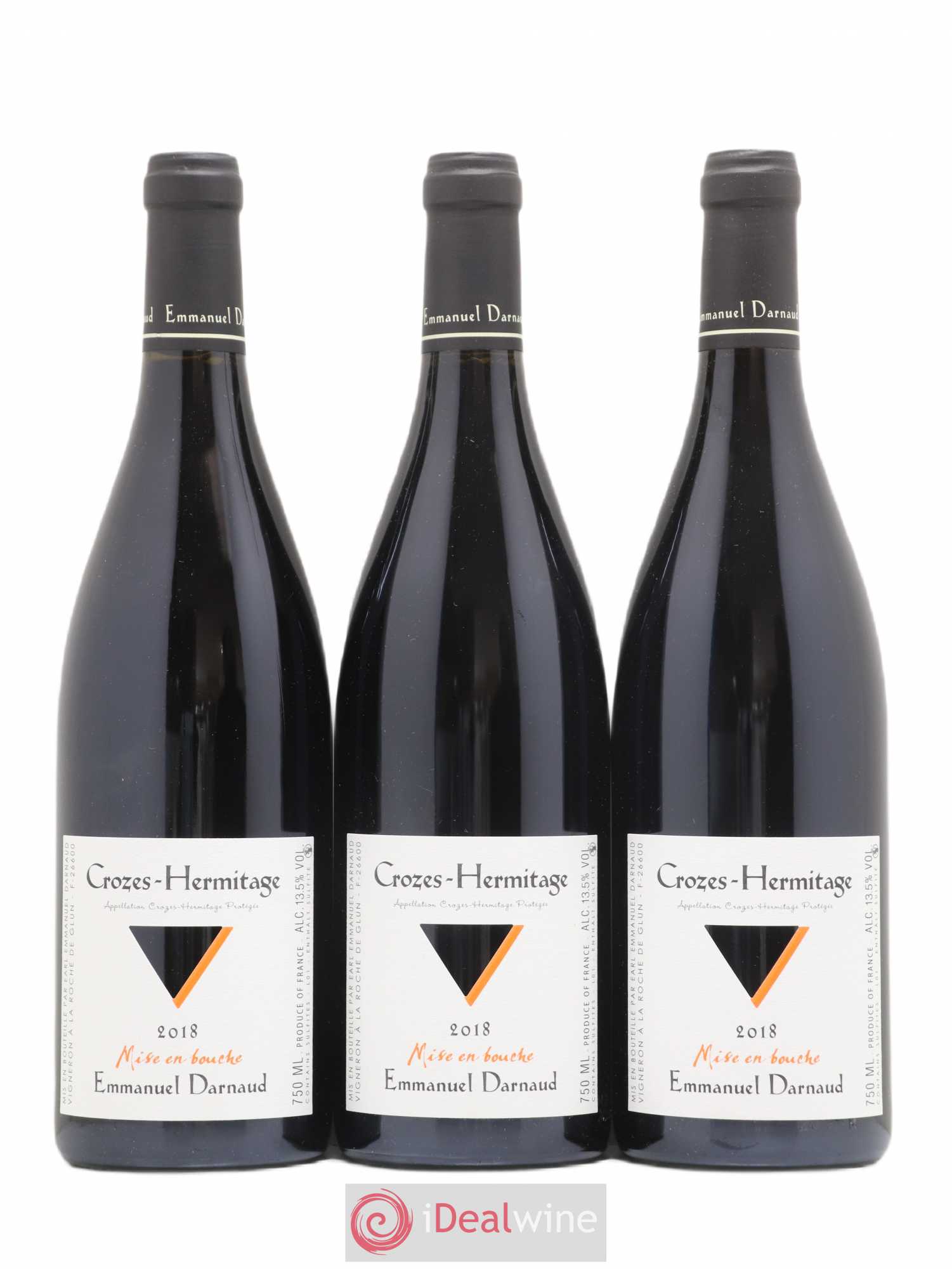 Crozes-Hermitage Mise En Bouche Emmanuel Darnaud (sans prix de réserve) 2018 - Posten von 3 Flaschen - 0