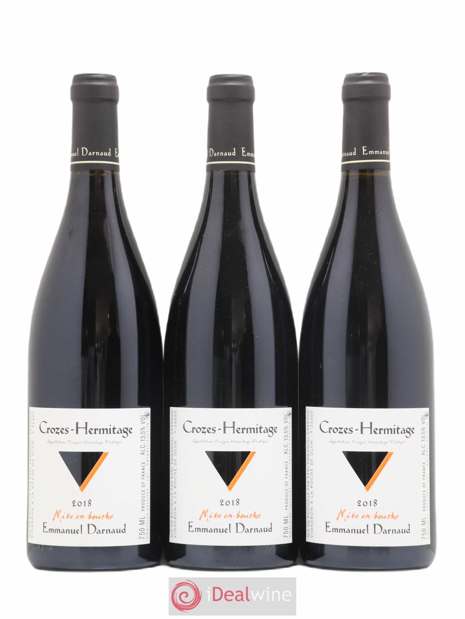 Crozes-Hermitage Mise En Bouche Emmanuel Darnaud (sans prix de réserve) 2018 - Posten von 3 Flaschen - 0
