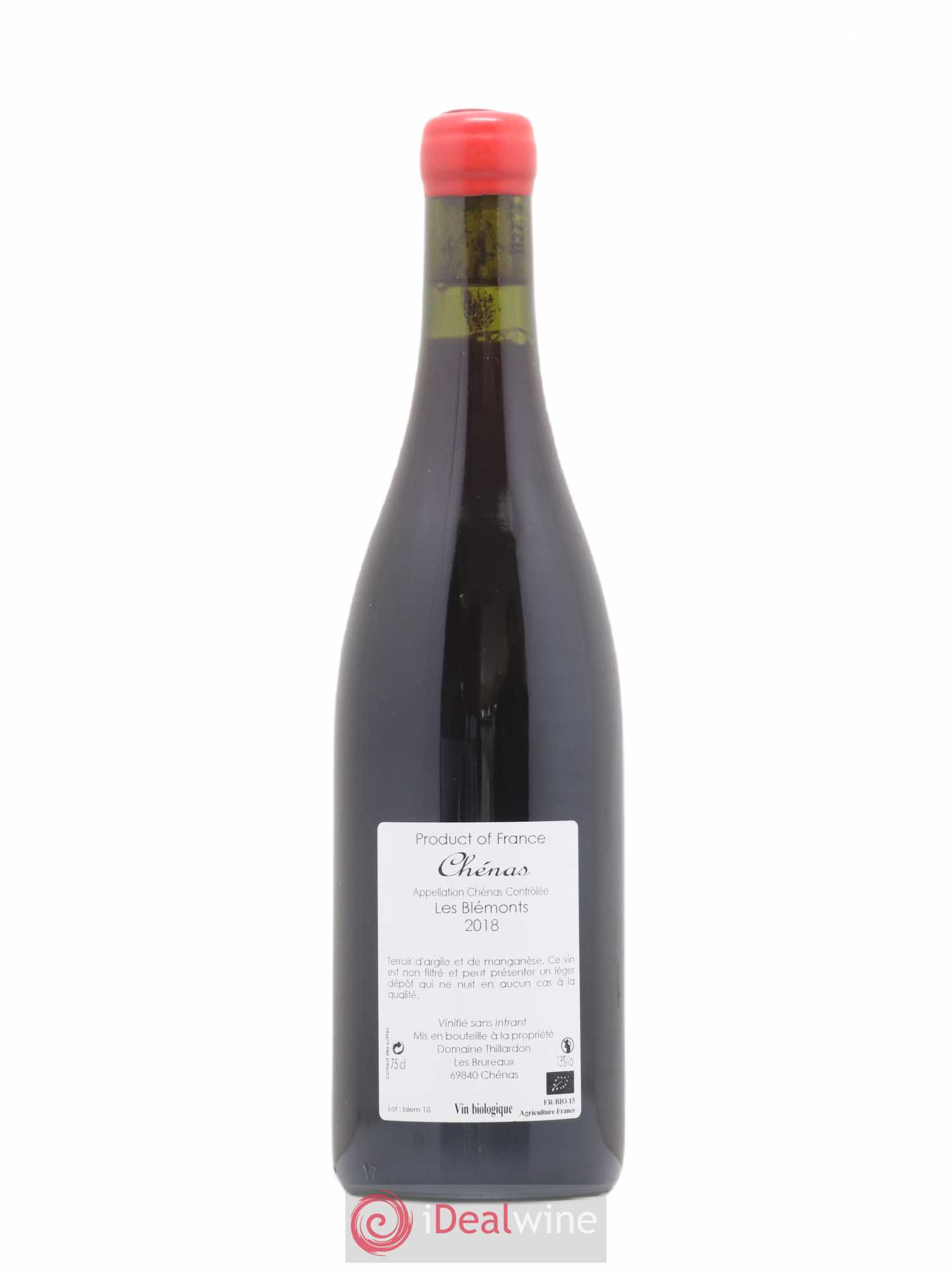 Chénas Les Blémonts Domaine Thillardon 2018 - Lot de 1 bouteille - 1