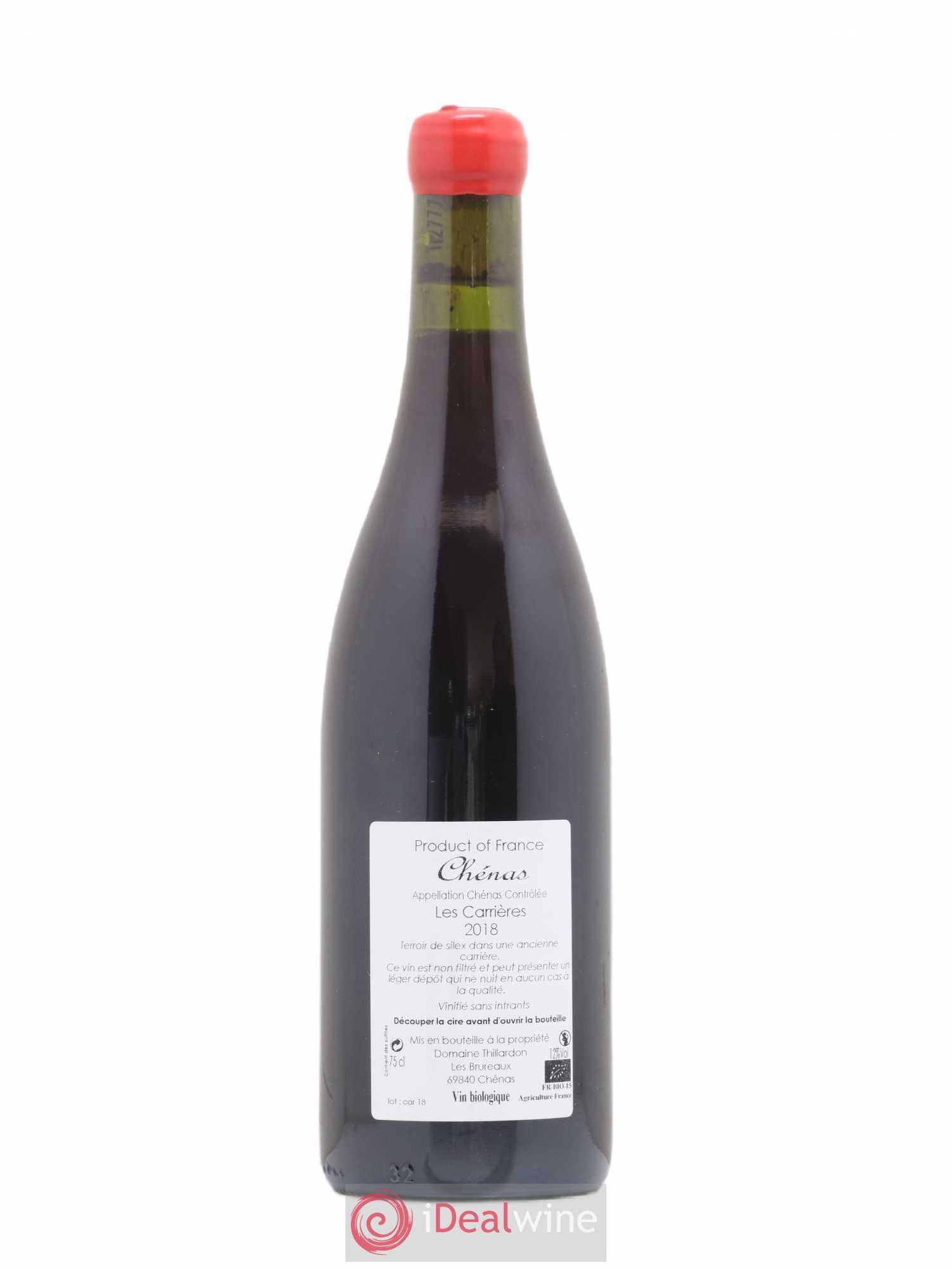 Chénas Les Carrières Domaine Thillardon 2018 - Lot de 1 bouteille - 1