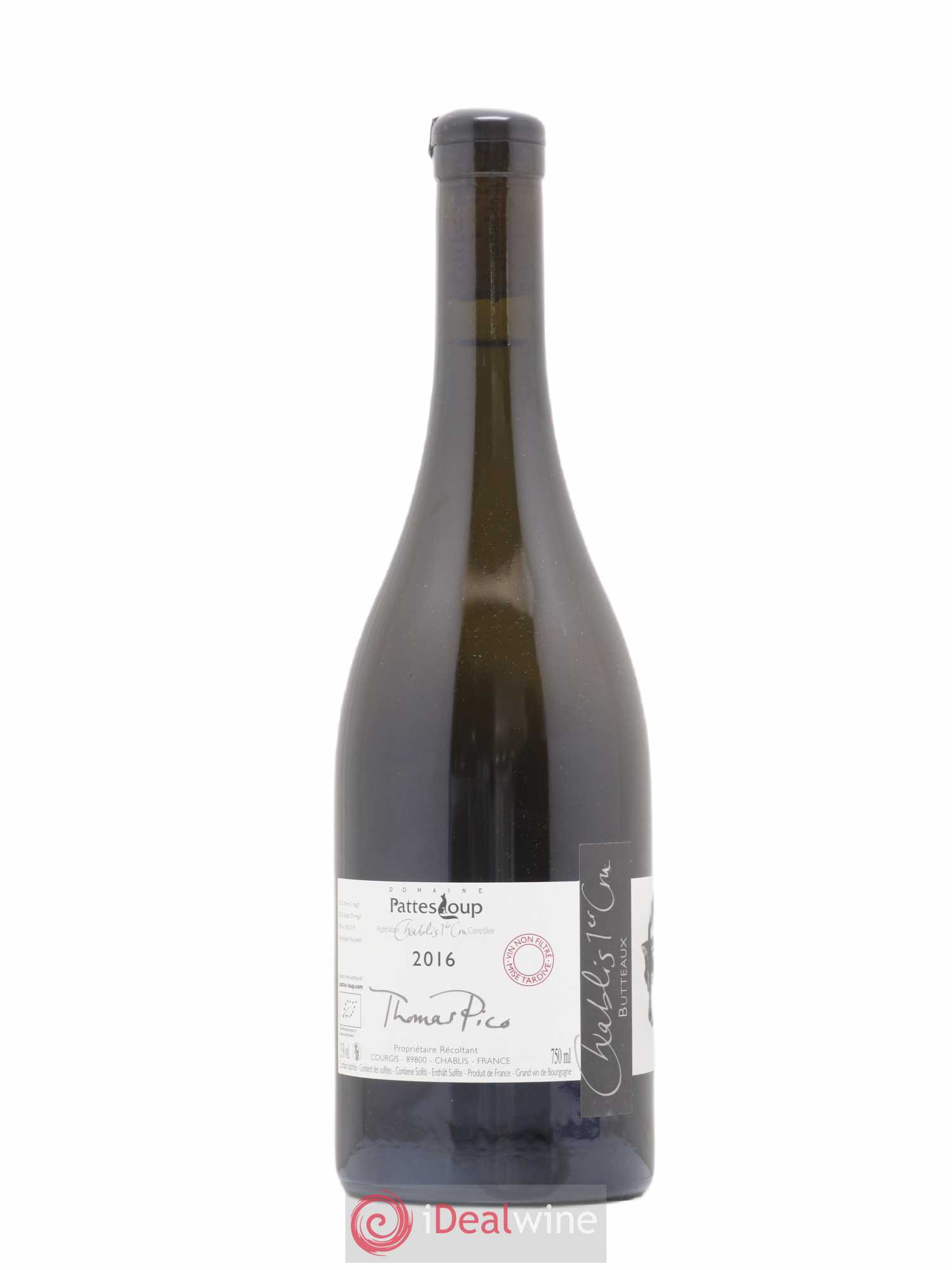 Chablis 1er Cru Butteaux Pattes Loup (Domaine) 2016 - Lot de 1 bouteille - 1