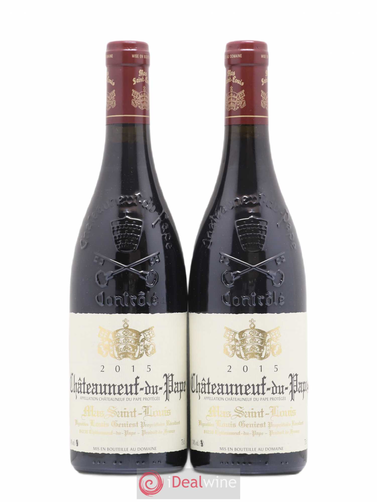 Châteauneuf-du-Pape Tradition Mas Saint-Louis 2015 - Lot de 2 bouteilles - 0