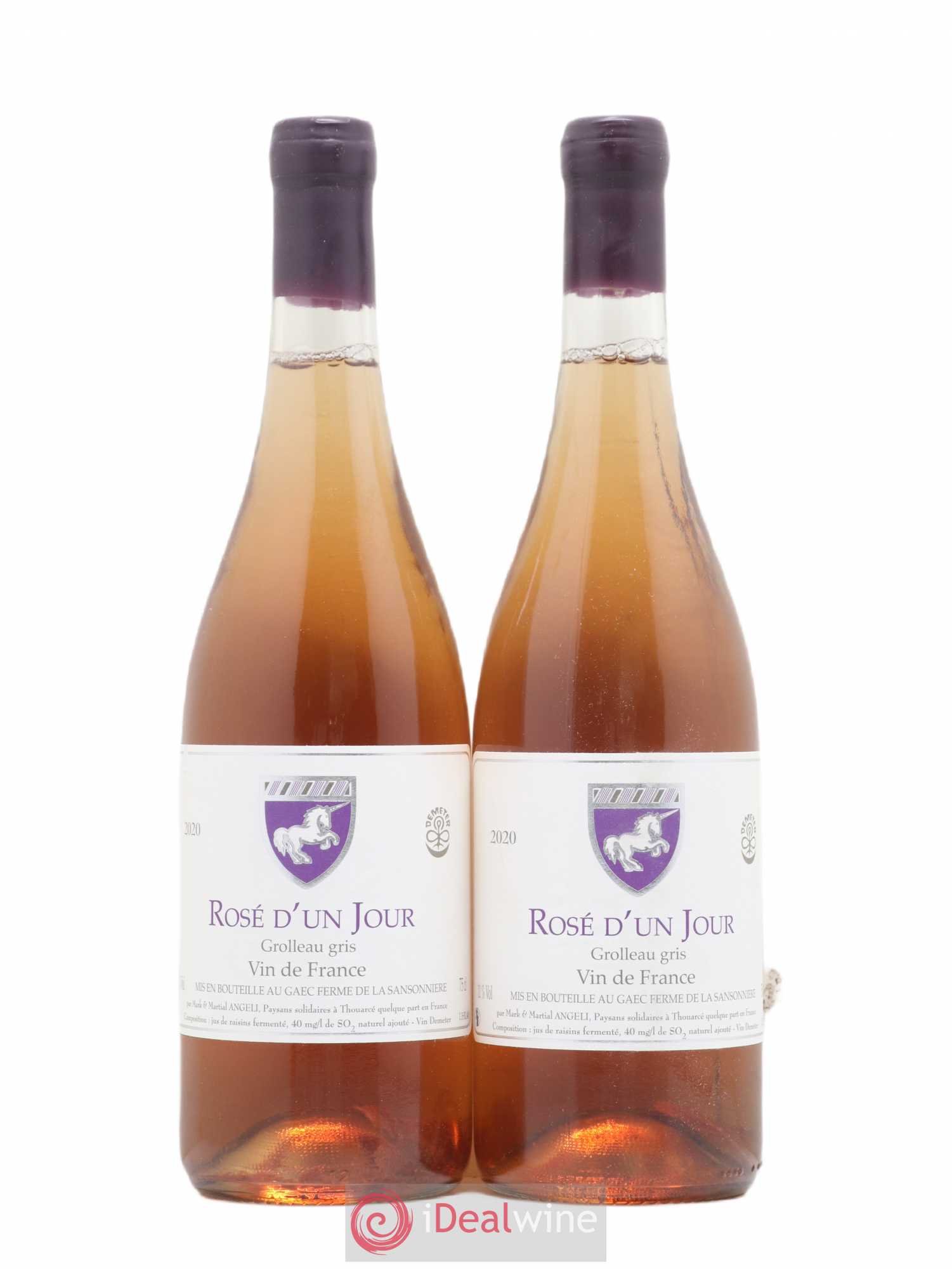Vin de France Rosé d'un jour Mark Angeli (Domaine) - Ferme de la Sansonnière 2020 - Lot de 2 bouteilles - 0