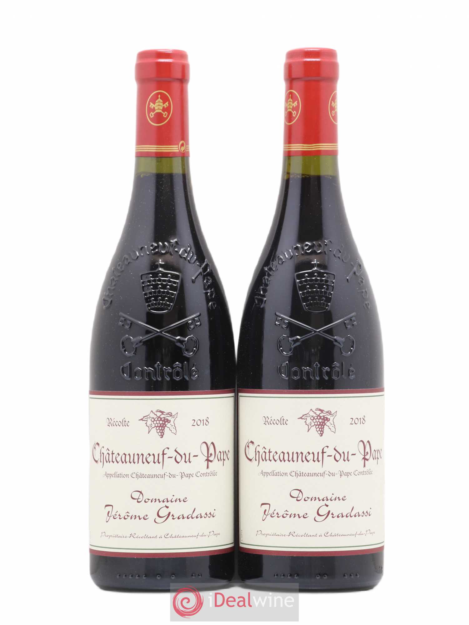 Châteauneuf-du-Pape Jerôme Gradassi 2018 - Lot de 2 bouteilles - 0