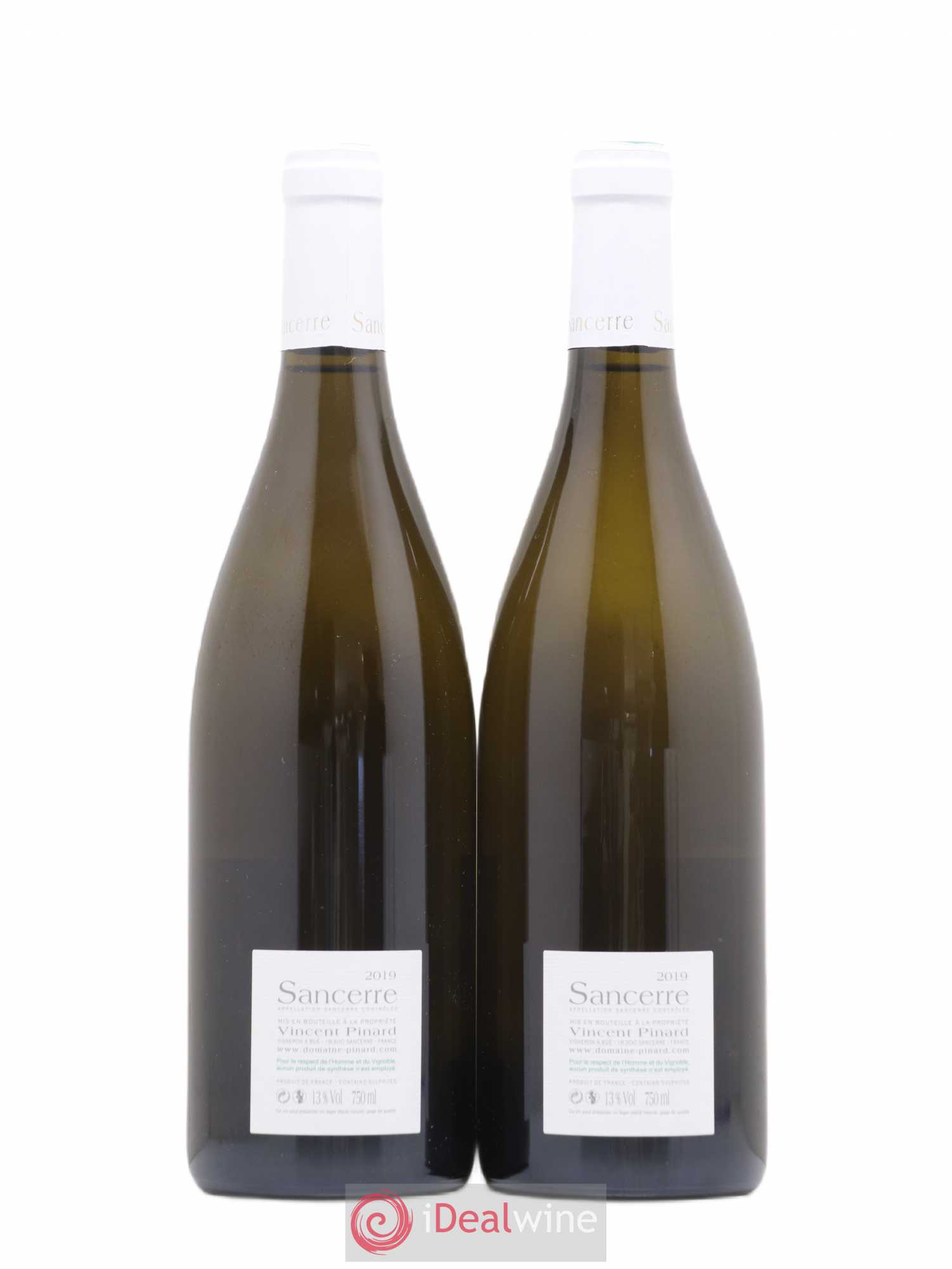 Sancerre Florès Vincent Pinard  (sans prix de réserve) 2019 - Lot de 2 bouteilles - 1