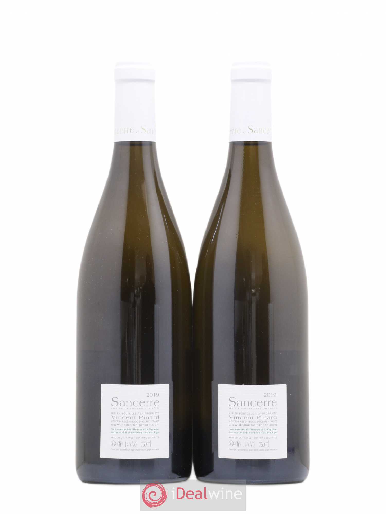 Sancerre Nuance Vincent Pinard  (sans prix de réserve) 2019 - Lot de 2 bouteilles - 1