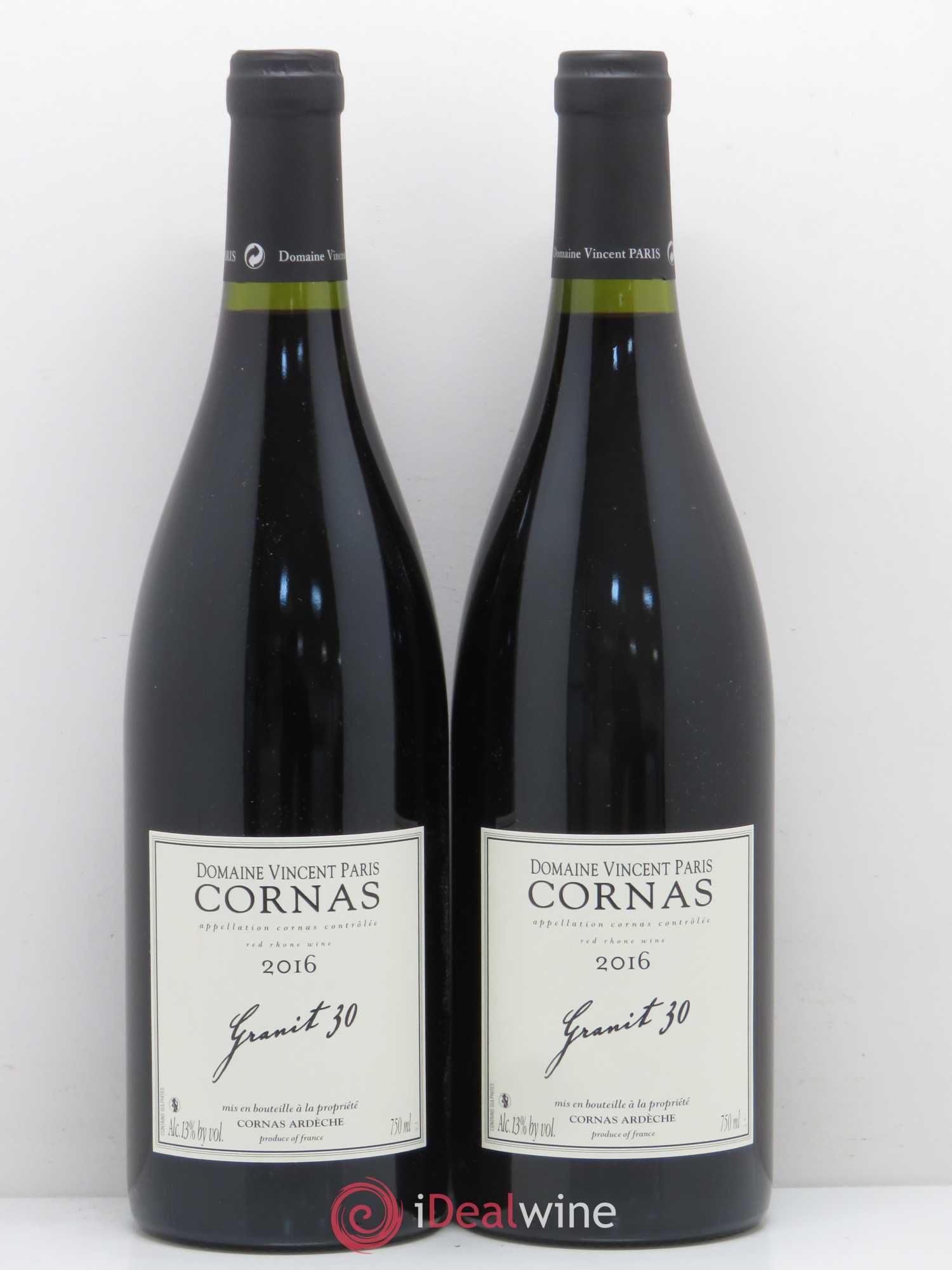 Cornas Granit 30 Vincent Paris 2016 - Lot de 2 bouteilles - 0